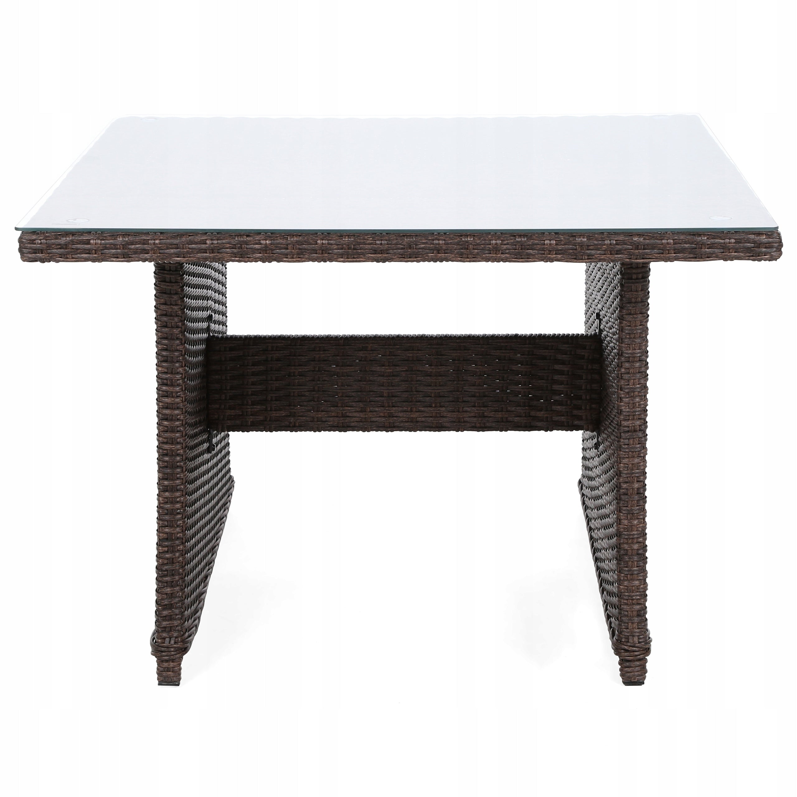 Garden furniture rattan corner set Bergamo Brown Mat/Brown Melange For dinner set