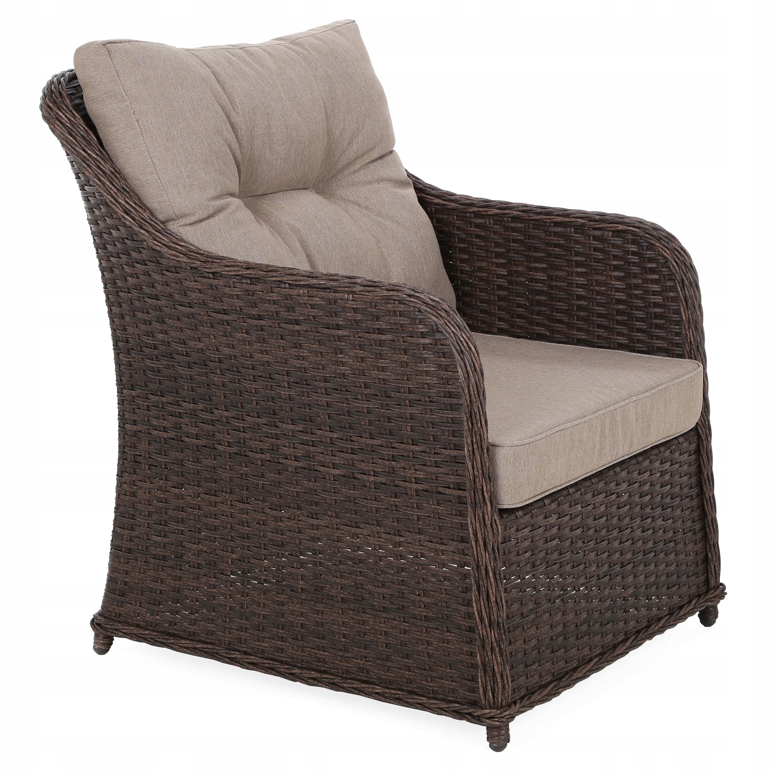 Garden furniture rattan corner set Bergamo Brown Mat/Brown Melange Style boho universal rustic