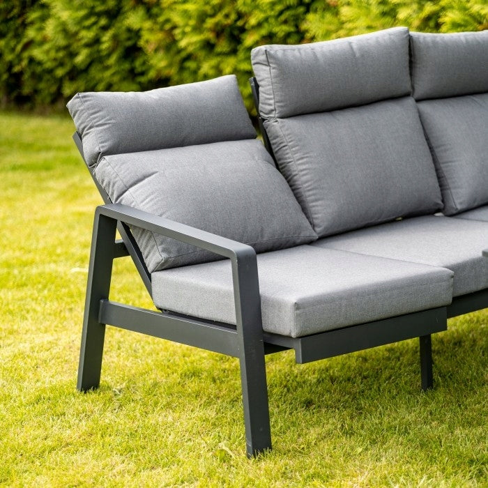 Garden furniture seating set terrace corner coffee set grey Color gray