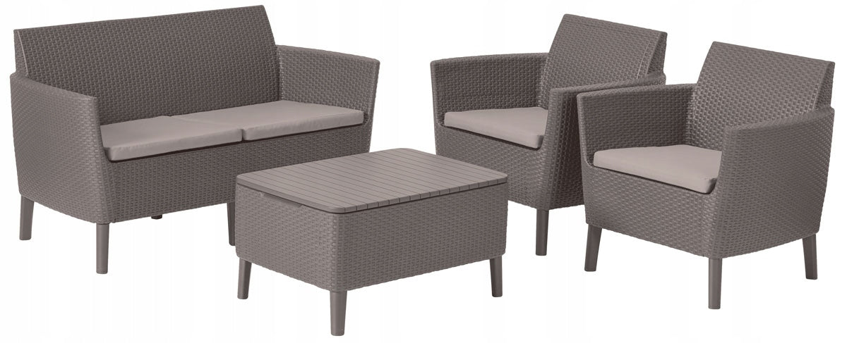 Garden furniture set 4 pers. + table Cappucino Salemo Keter