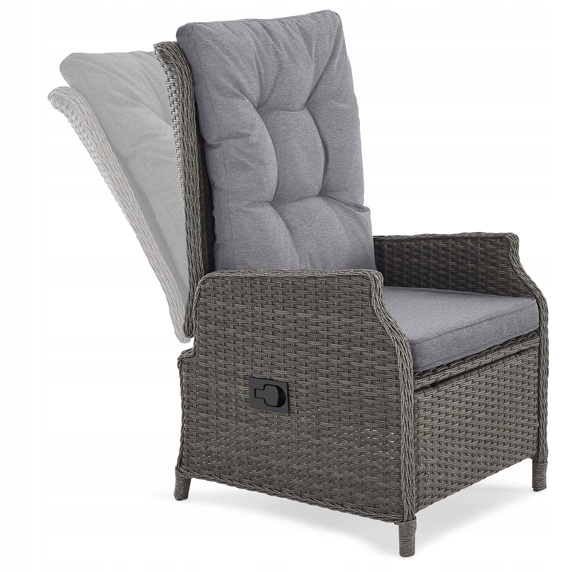 Garden furniture set ALICANTE technoratan grey cushions grey adjustment EAN (GTIN) 5905388203812
