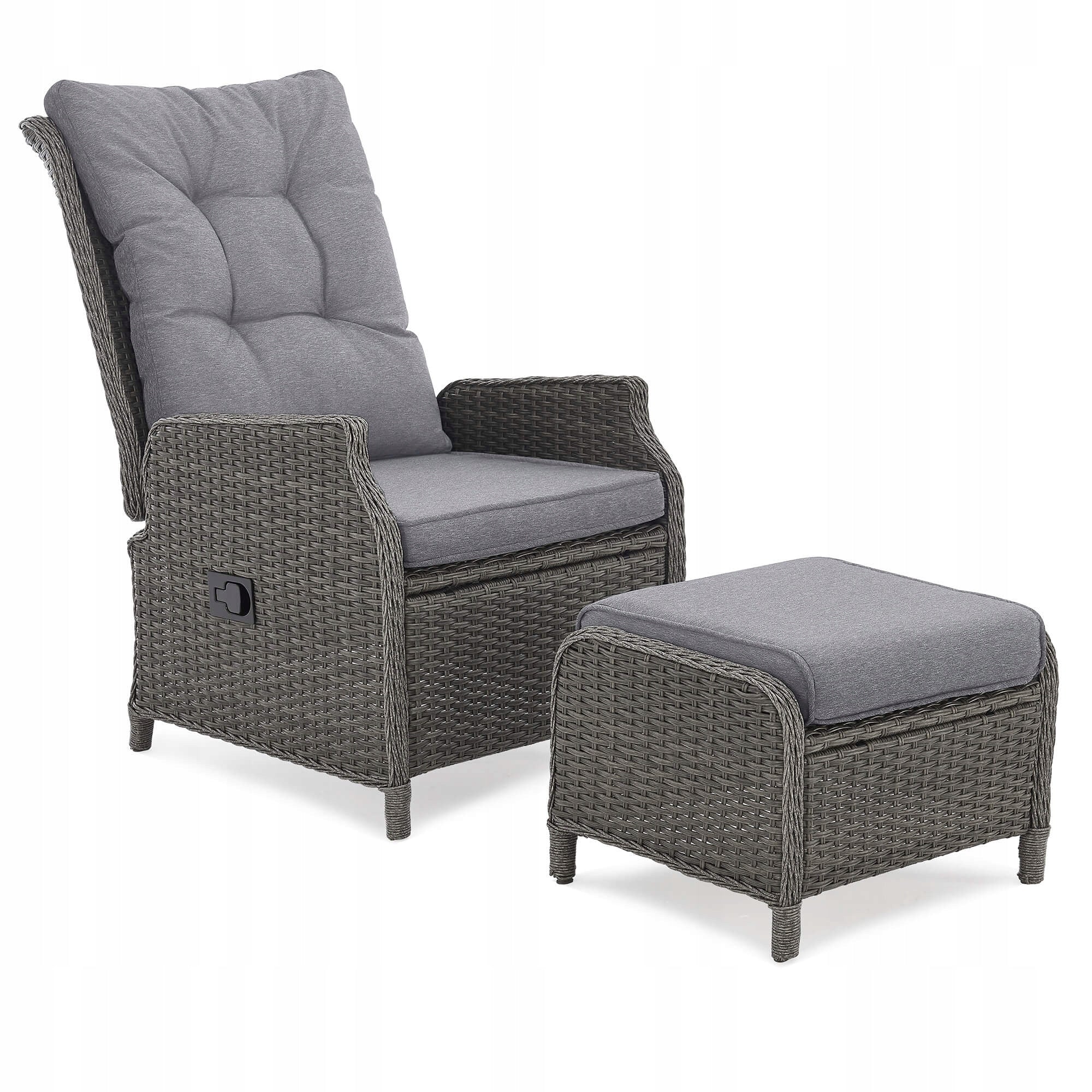 Garden furniture set ALICANTE technoratan grey cushions grey adjustment Number of items in the set 6