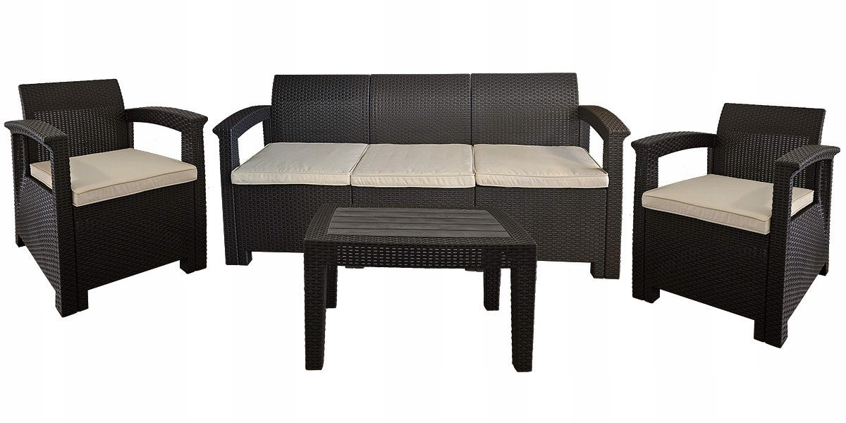 Garden furniture set Aura Bronze 5 person sofa two armchairs table garden Manufacturer code 5904107765235