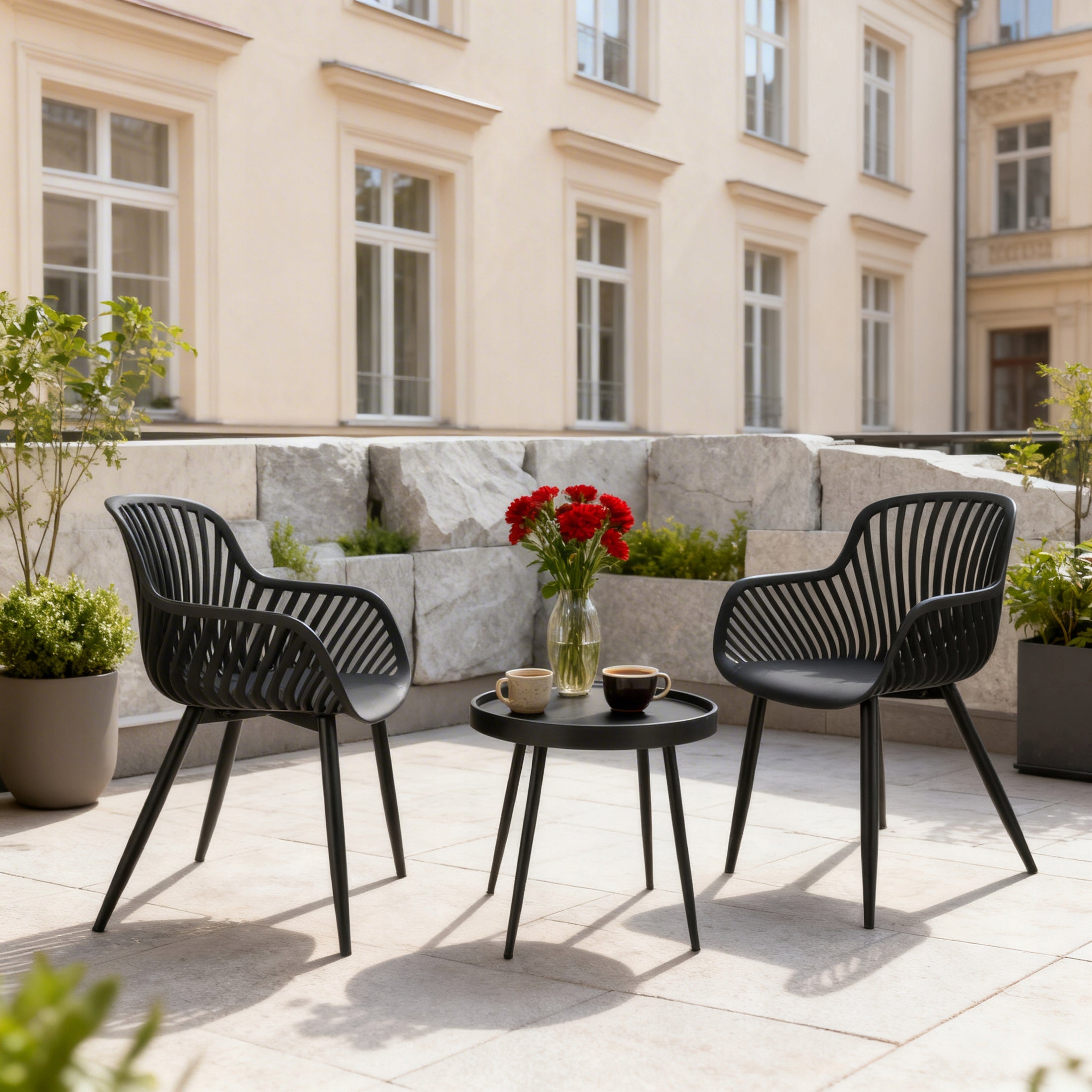 Garden furniture set GARDEN FURNITURE for terrace balcony TABLE 2 x CHAIR Packaging status original