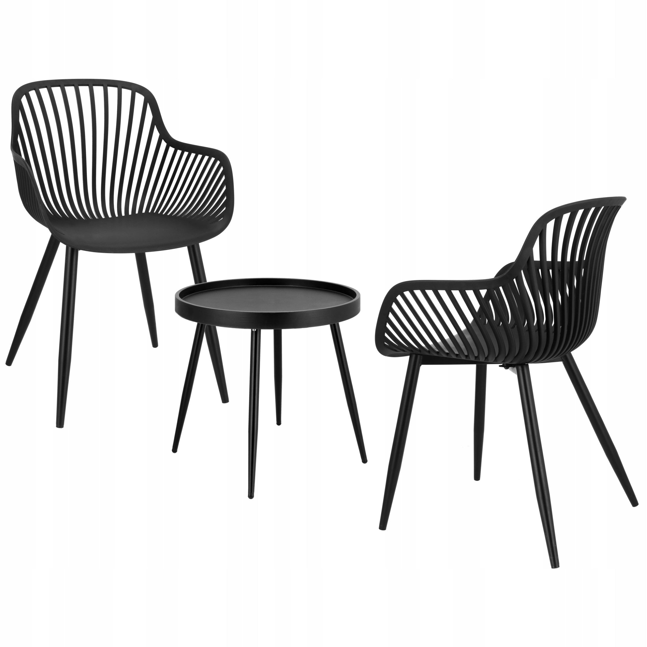 Garden furniture set GARDEN FURNITURE for terrace balcony TABLE 2 x CHAIR Style modern