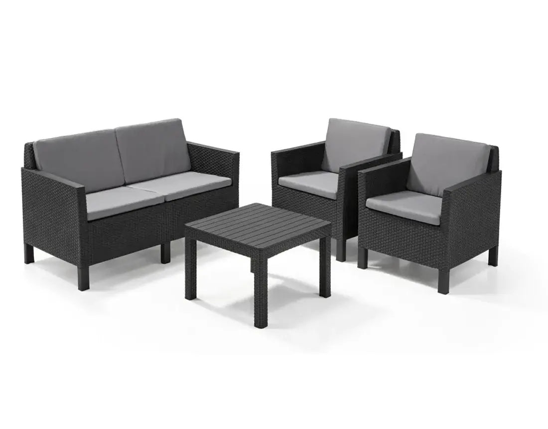 Garden furniture set Keter Chicago sofa armchairs table grey Manufacturer Keter