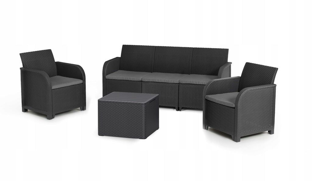 Garden furniture set Keter Rosalie 5 pers. + table