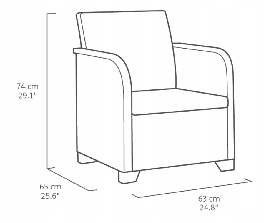 Garden furniture set Rosalie 4 os Keter Color gray