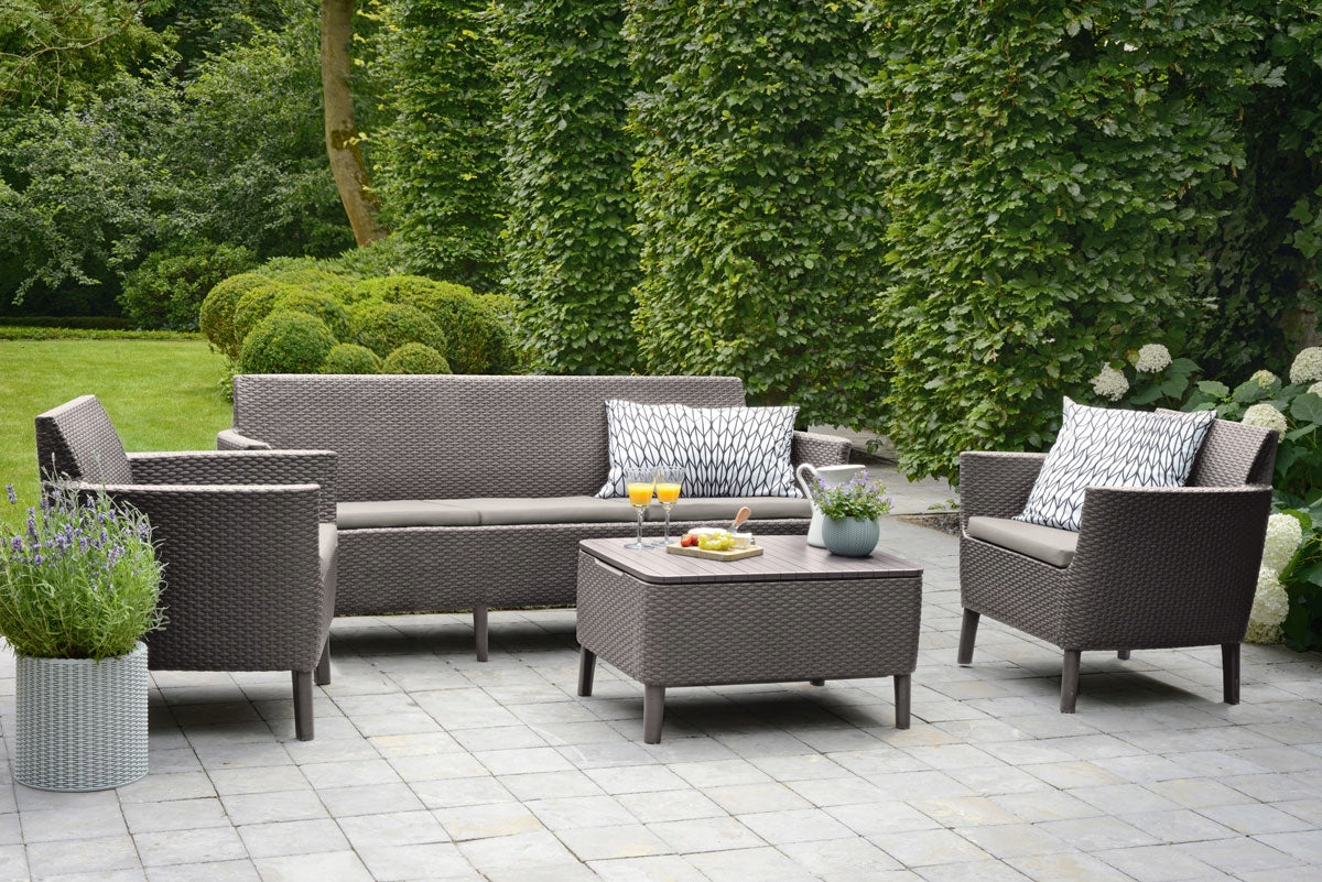 Garden furniture set Salemo 5-seater, cappuccino Keter Line SALEMO