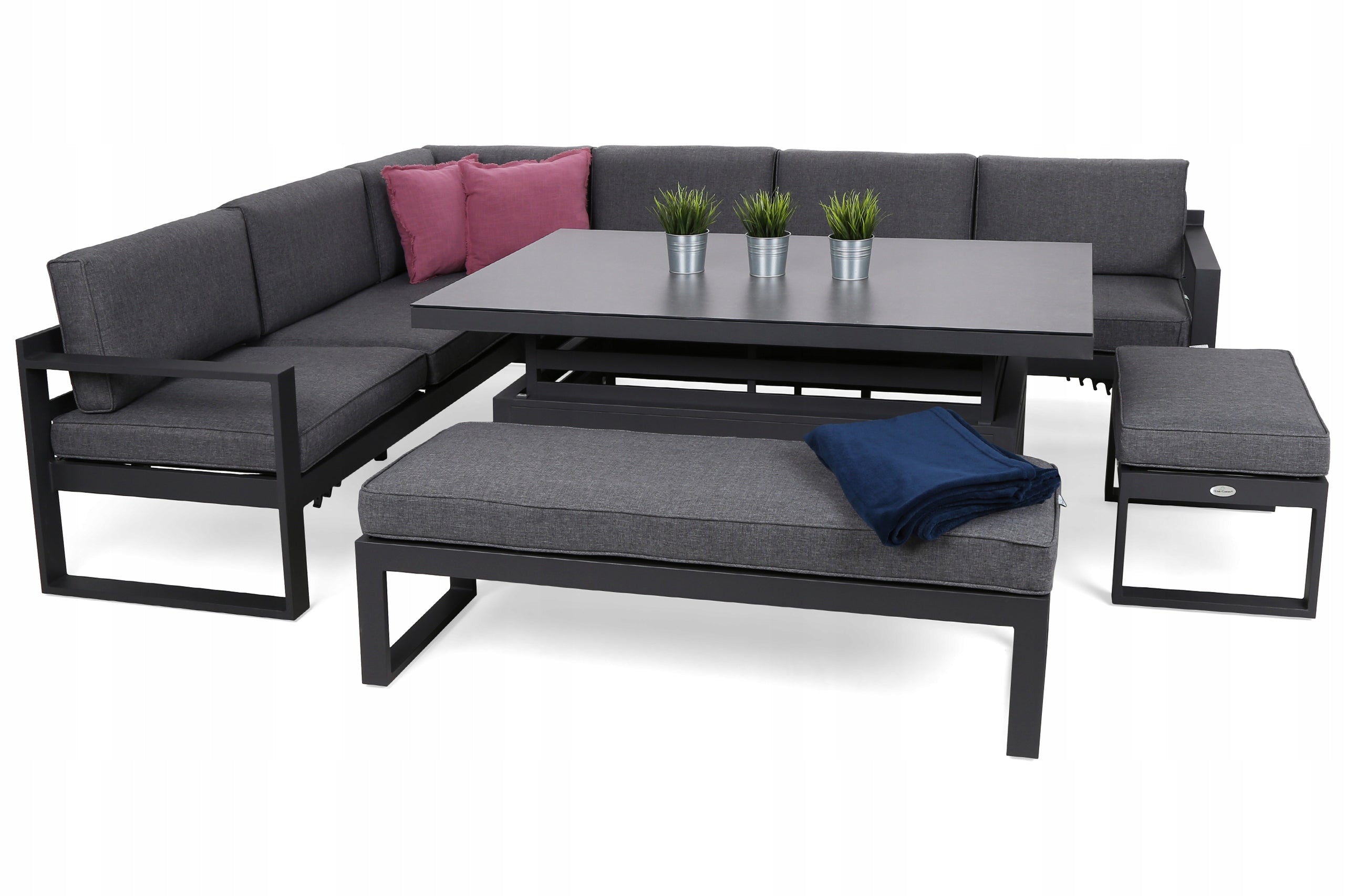 Garden furniture set aluminum garden corner set for terrace Naples