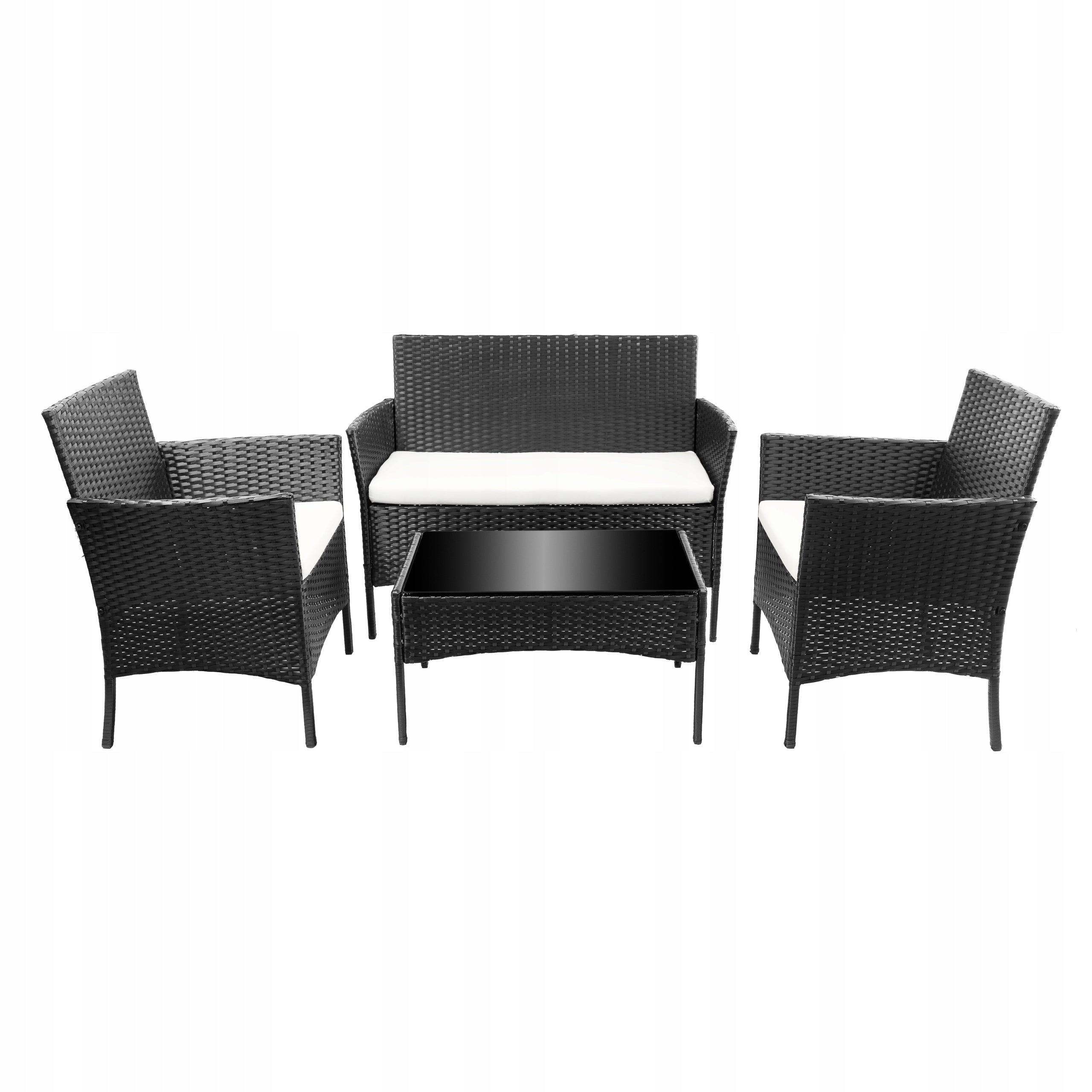 Garden furniture set metal Iso Trade black 4 el.