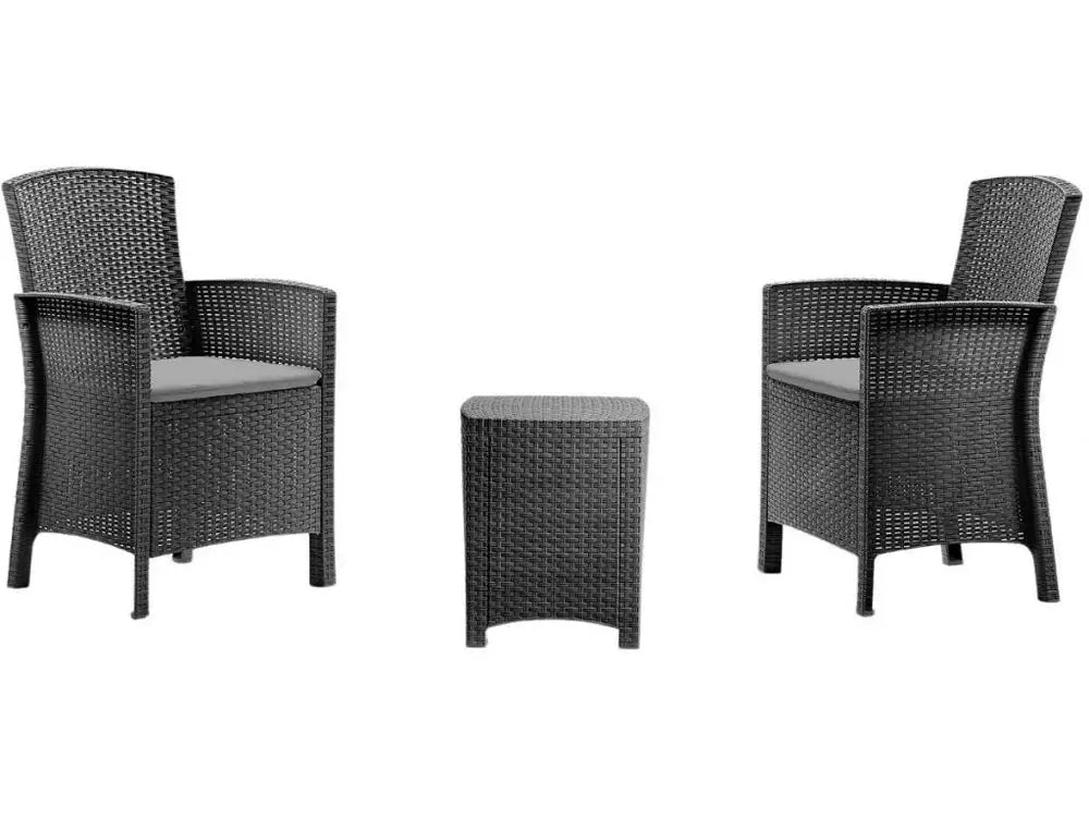 Garden furniture set rattan Bica grey 3 el.