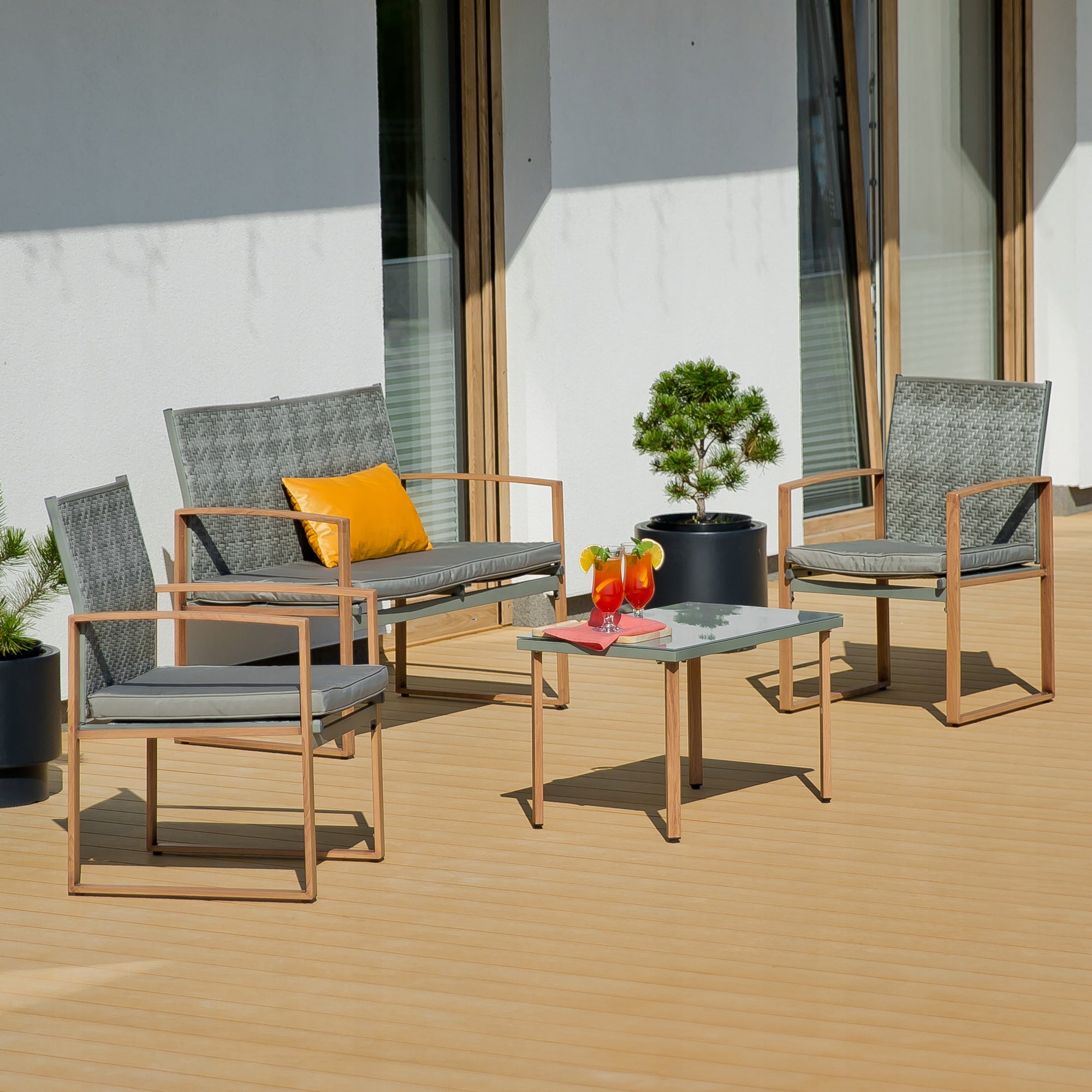 Garden furniture set rattan Emma ash PATIO Manufacturer code 46215