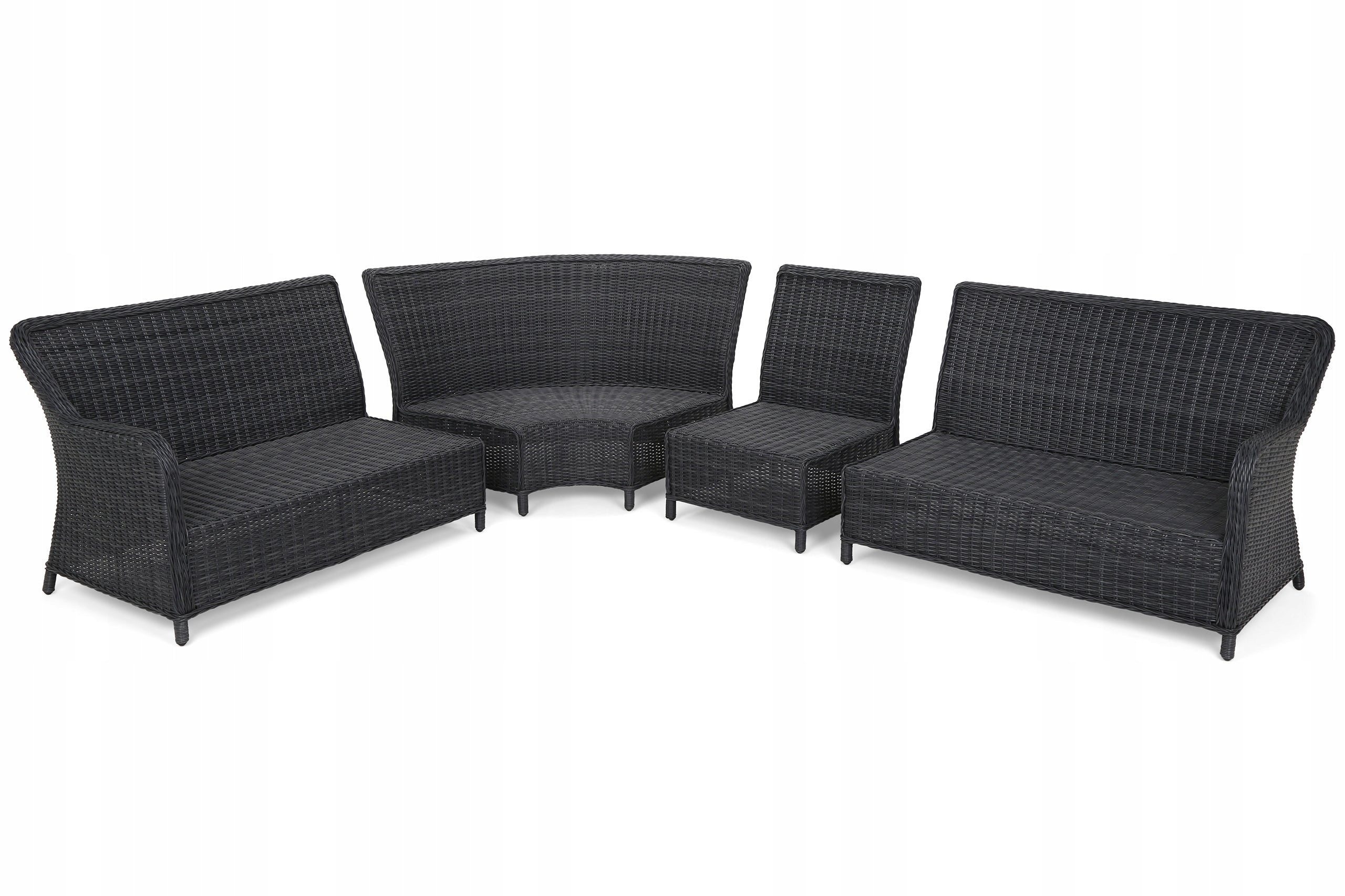 Garden furniture set rattan garden corner Windsor grey 11-os Set contents armchair corner sofa end table