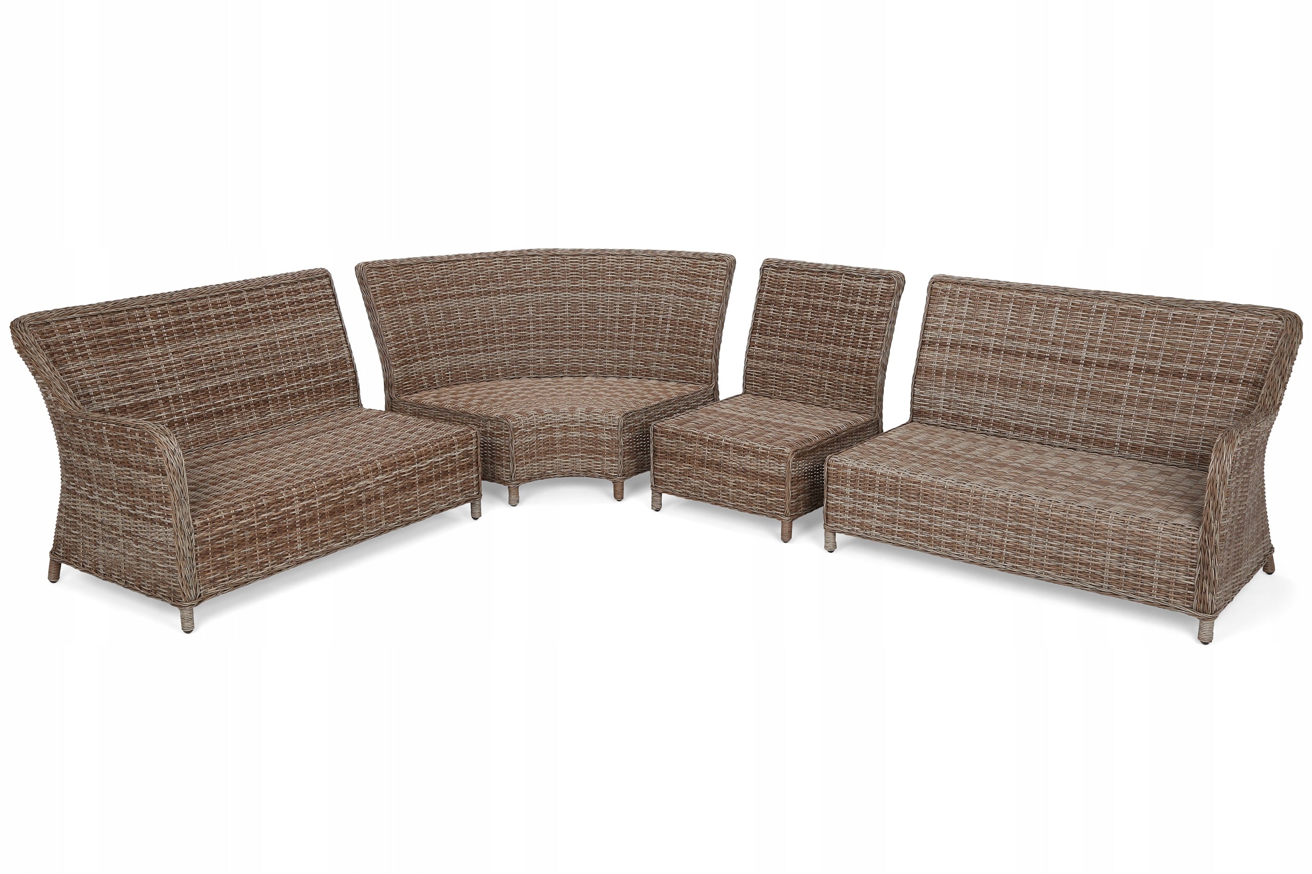Garden furniture set rattan garden corner set Windsor beige Set contents armchair corner sofa end table