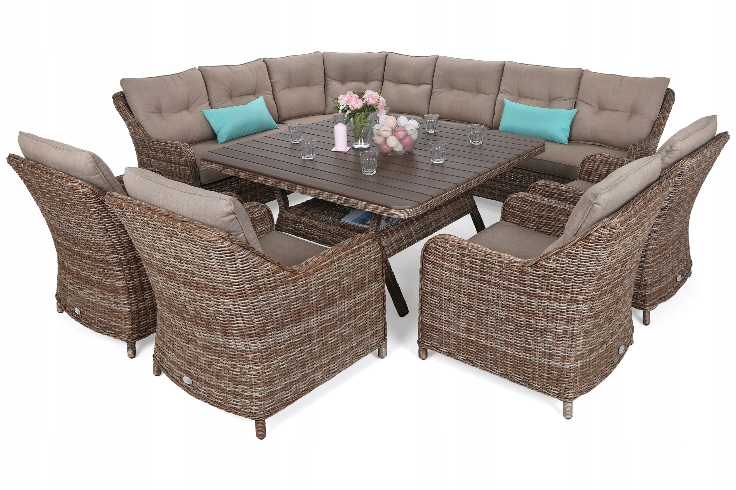 Garden furniture set rattan garden corner set Windsor beige