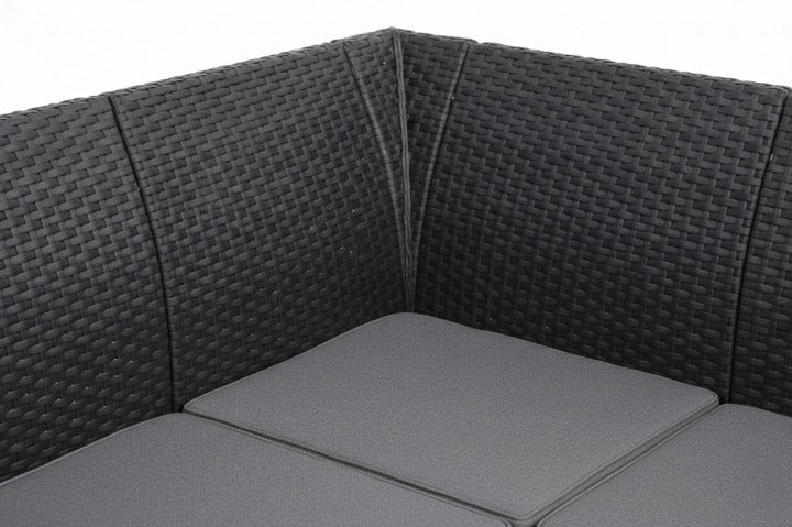 Garden furniture terrace set Keter Claire sofa pouf table grey 5-seater Number of items in the set 2