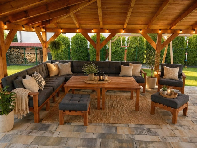 Garden furniture, wooden, Bari 1