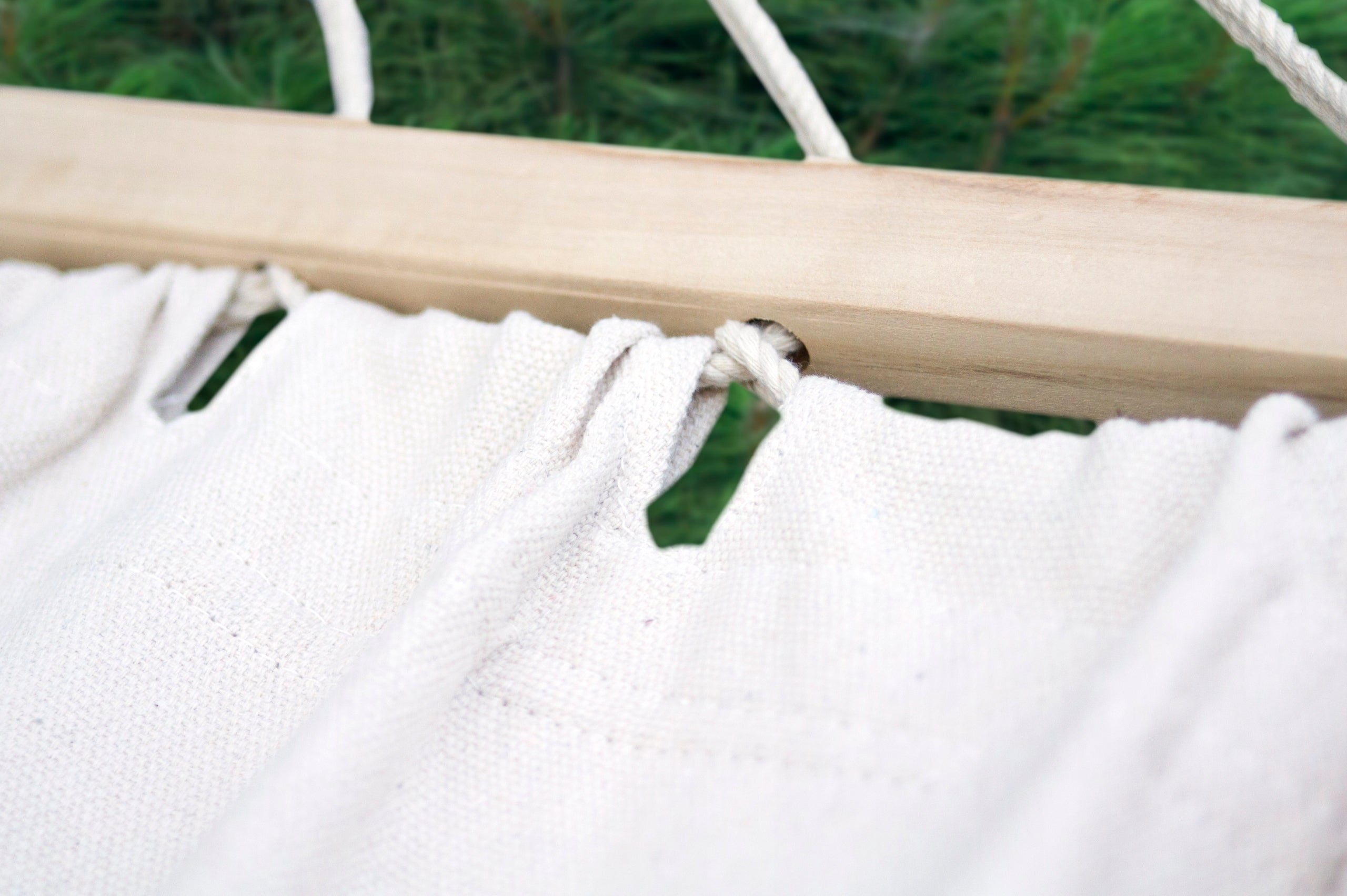 Garden hammock with crossbars ROMA 200x120 hammock for terrace and balcony POTENZA Color beige