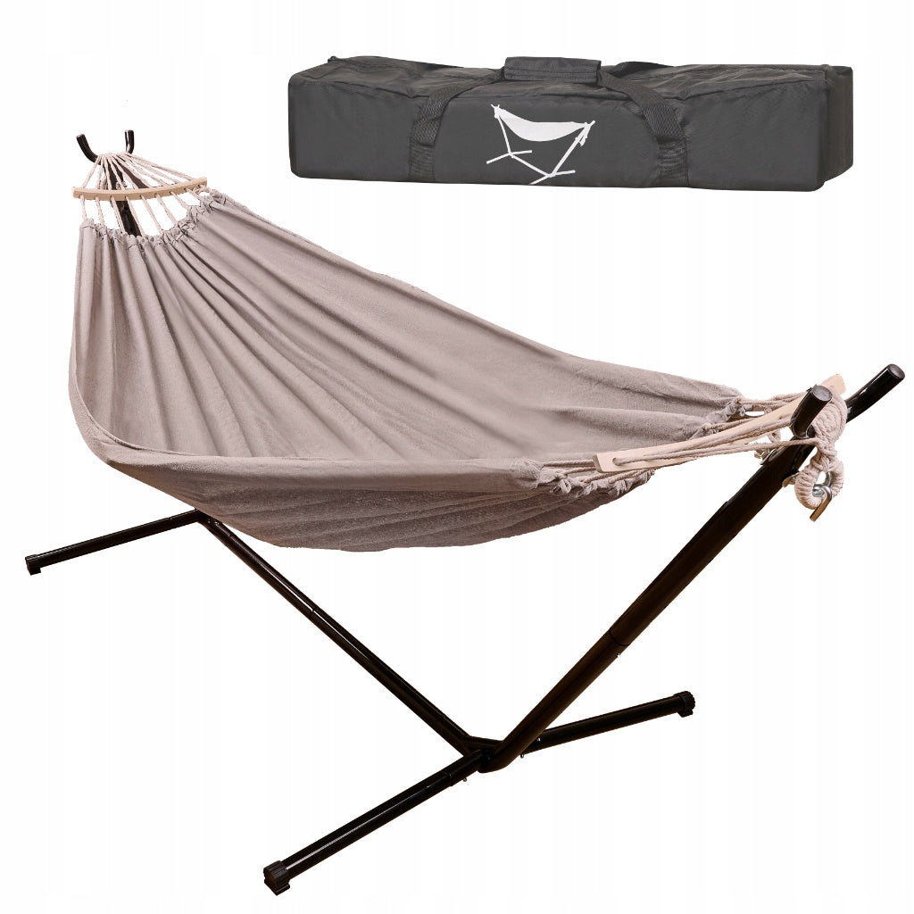 Garden hammock with frame swing large strong cover 247cm 100kg