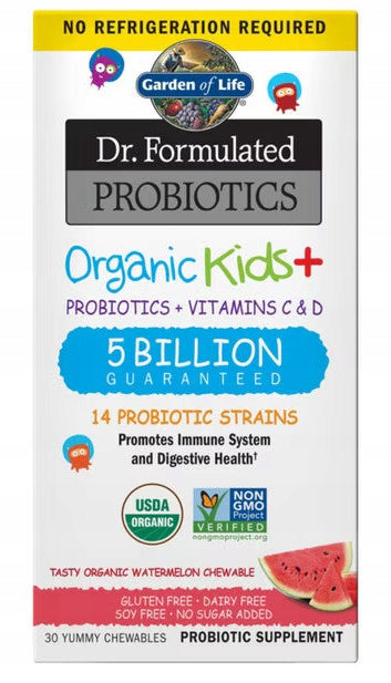 Garden of Life DR FORMULATED Probiotics KIDS+ Watermelon 30 GUMMIES PROBIOTIC