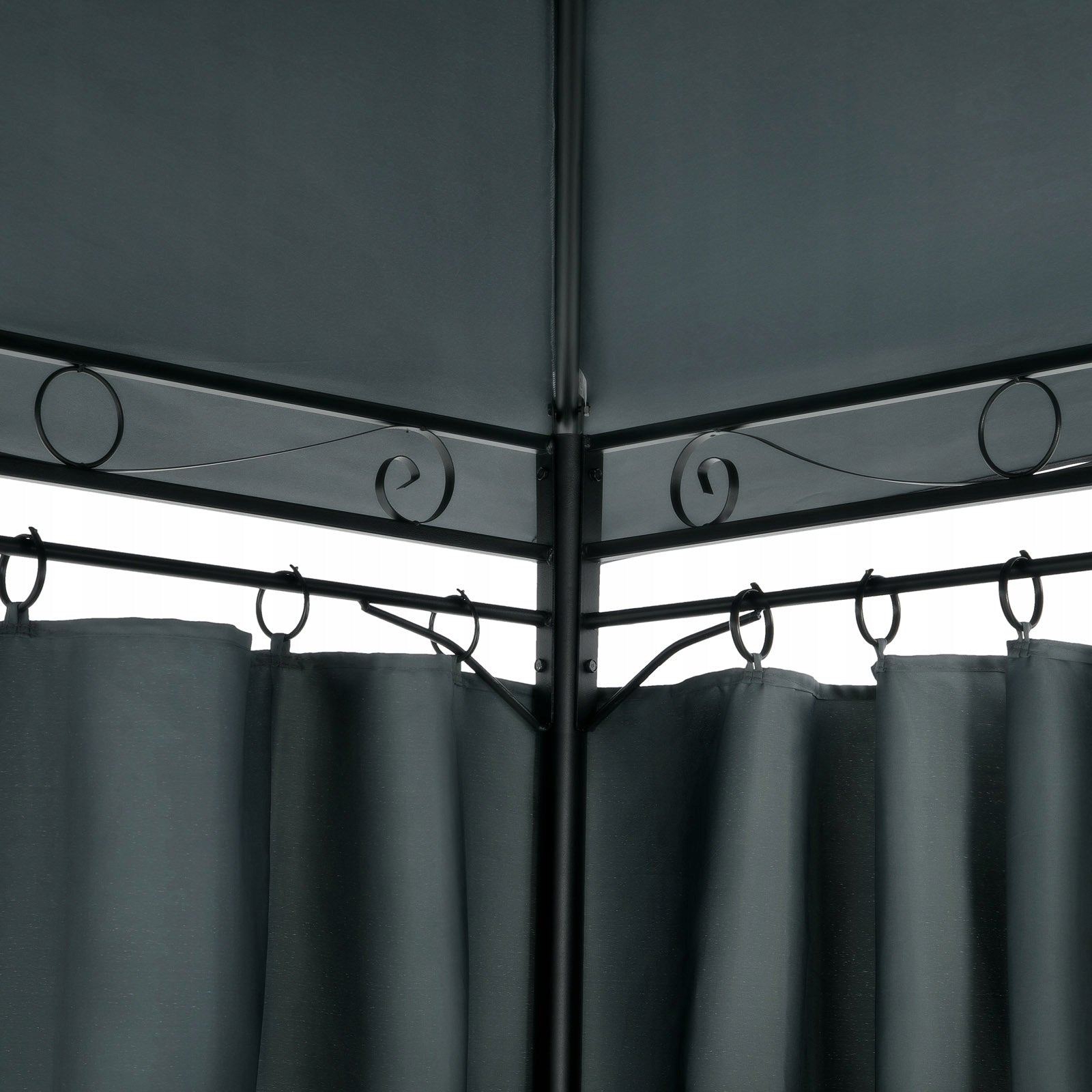Garden pavilion gazebo party tent birthday 2,9x4x2,6m anthracite Length 4 m