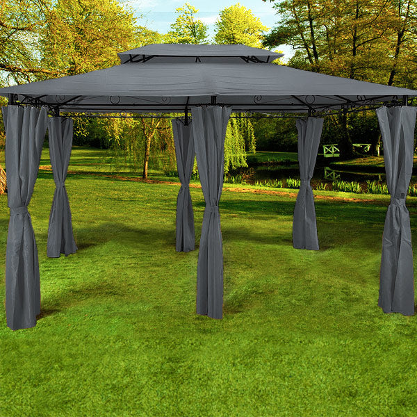 Garden pavilion gazebo party tent birthday 2,9x4x2,6m anthracite Manufacturer code 994678