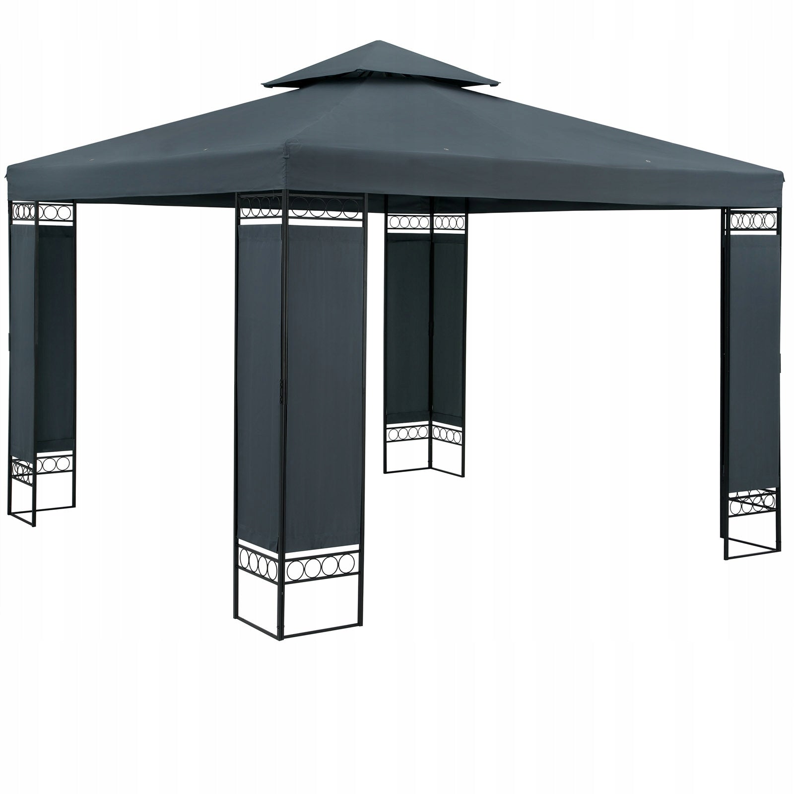 Garden pavilion gazebo party tent birthday 3x3x2,6m anthracite Manufacturer Casaria