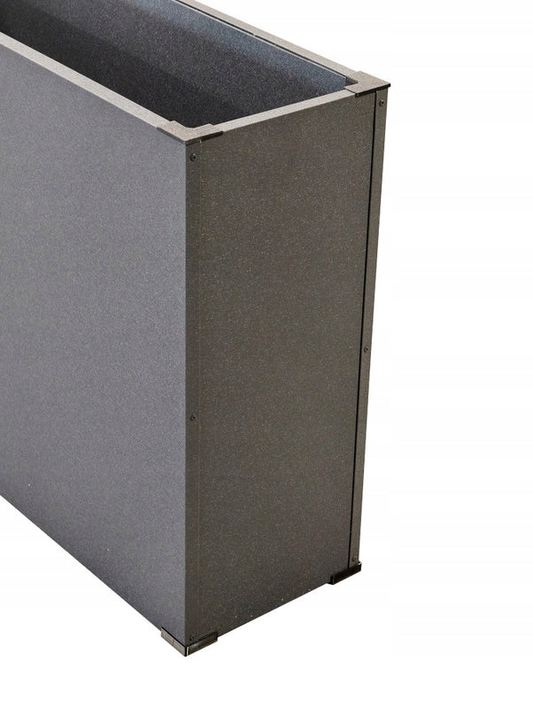 Garden planter 150x38x58 RAL 9005 black Length 150 cm