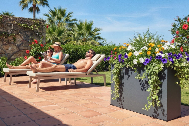 Garden planter 150x38x58 RAL 9005 black Manufacturer code SG03152RAL9005
