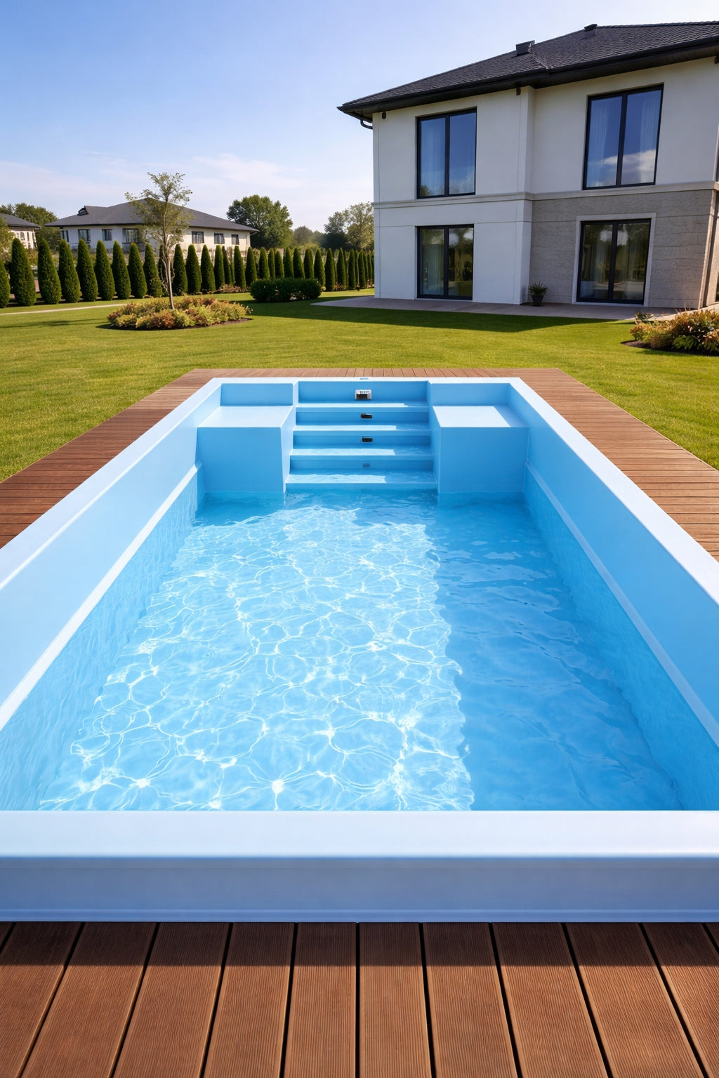 Garden pool LAGUNA 6 x 3 x 1,5 with couches EXCEPTIONAL PRICE Height 150 cm