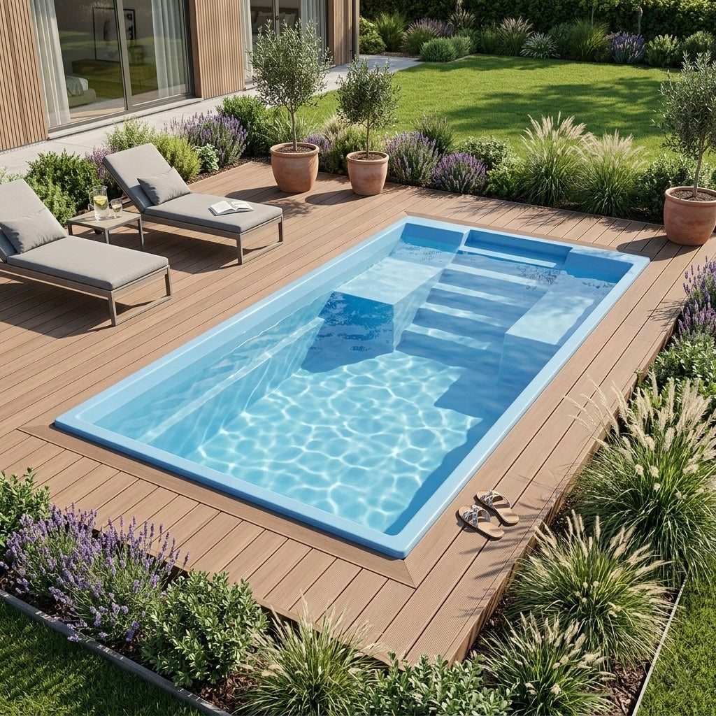 Garden pool LAGUNA 6 x 3 x 1,5 with couches EXCEPTIONAL PRICE Product width 300 cm