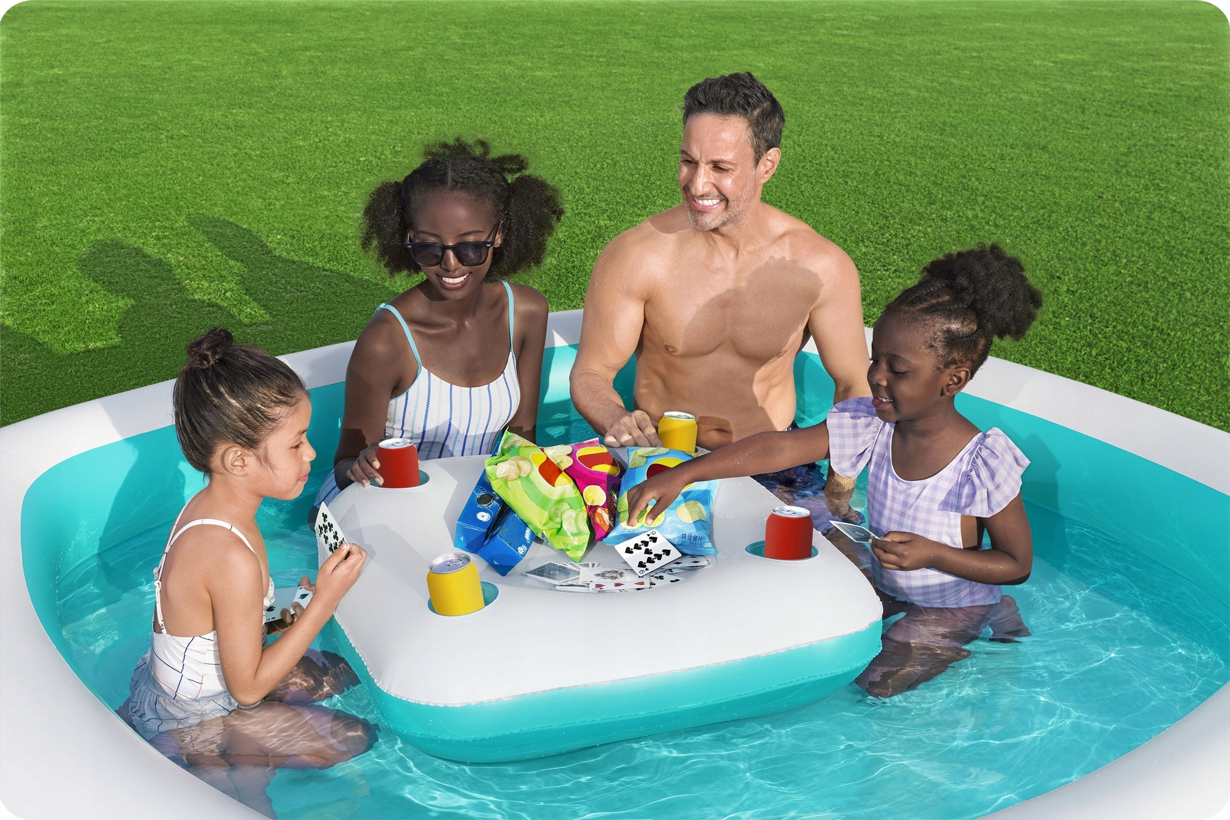 Garden pool inflatable family table for children 218x48cm Bestway Series Sippin Summer