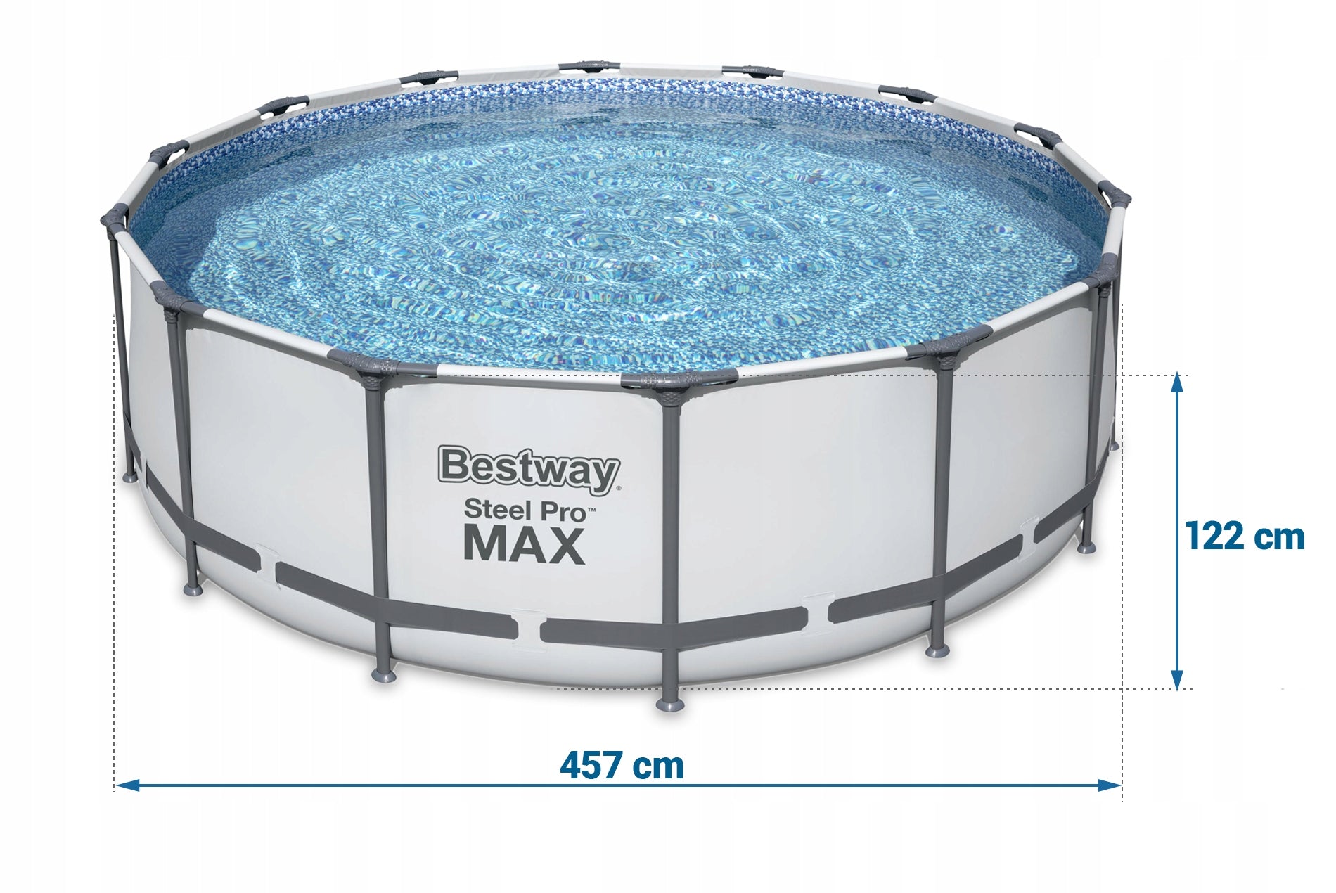 Garden pool rack 457 x 122 cm Bestway 56438 tall huge children Brand Bestway