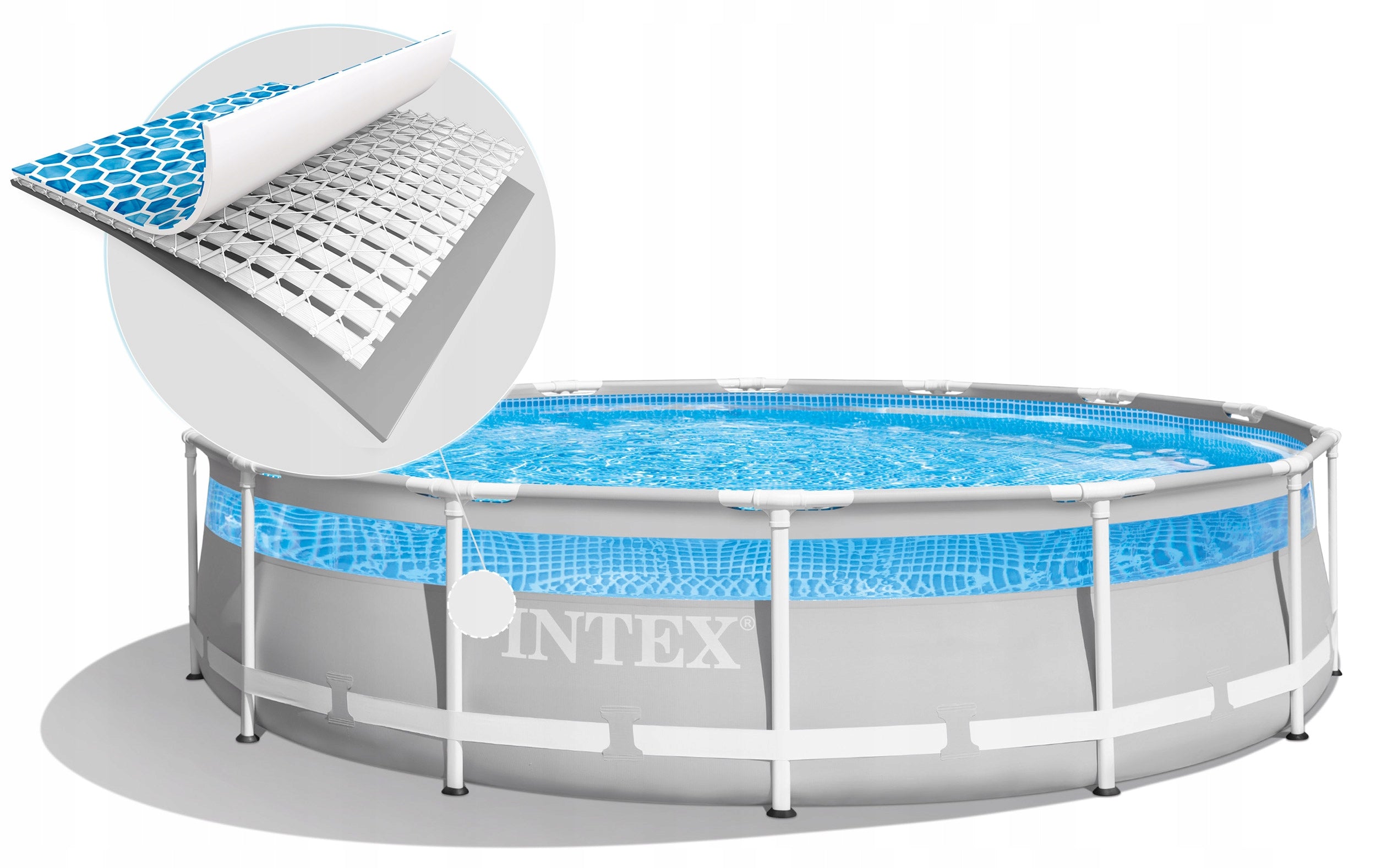 Garden pool rack + pump INTEX 26722 427x107 12in1 NEW MODEL 2026 Series Prism frame