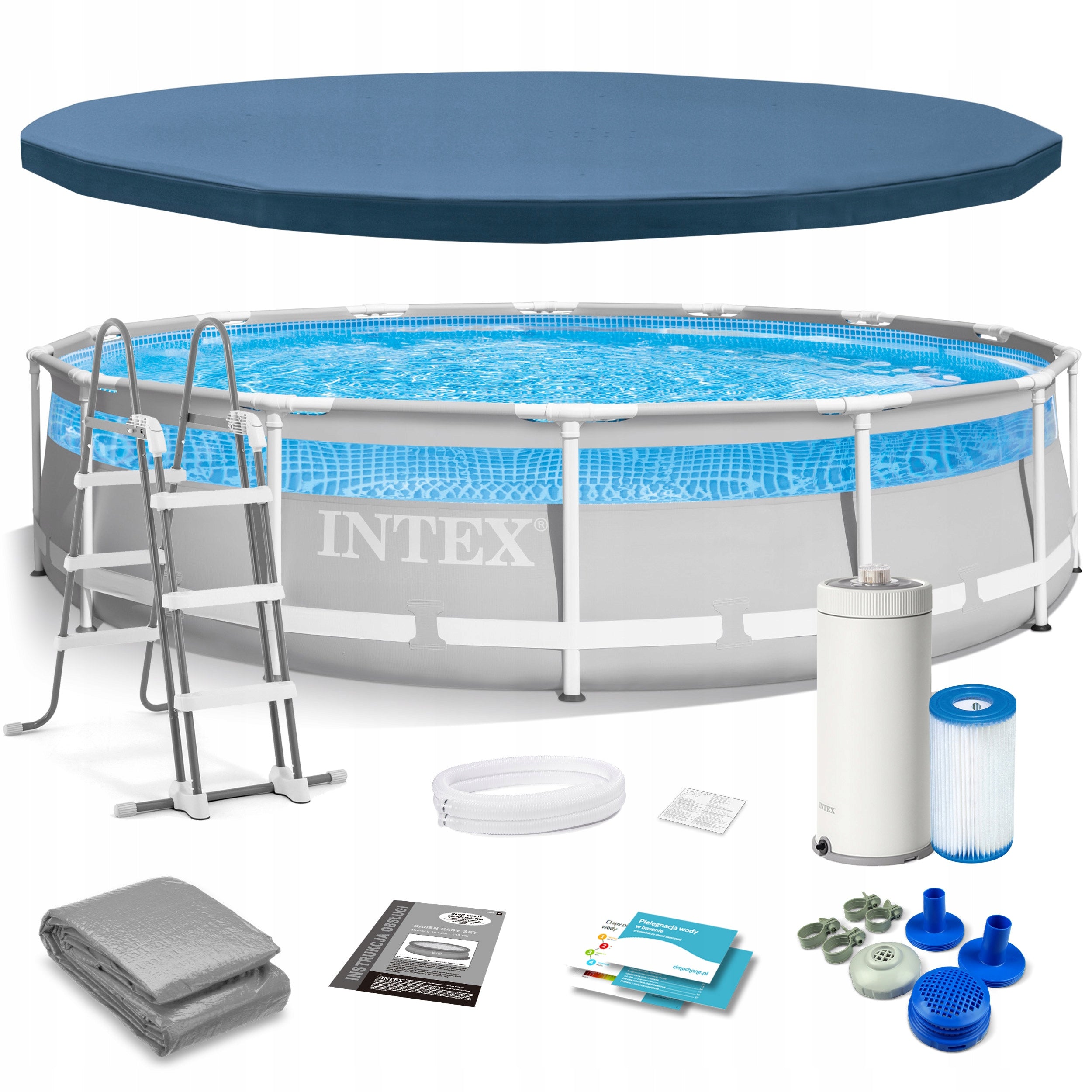 Garden pool rack + pump INTEX 26722 427x107 12in1 NEW MODEL 2026