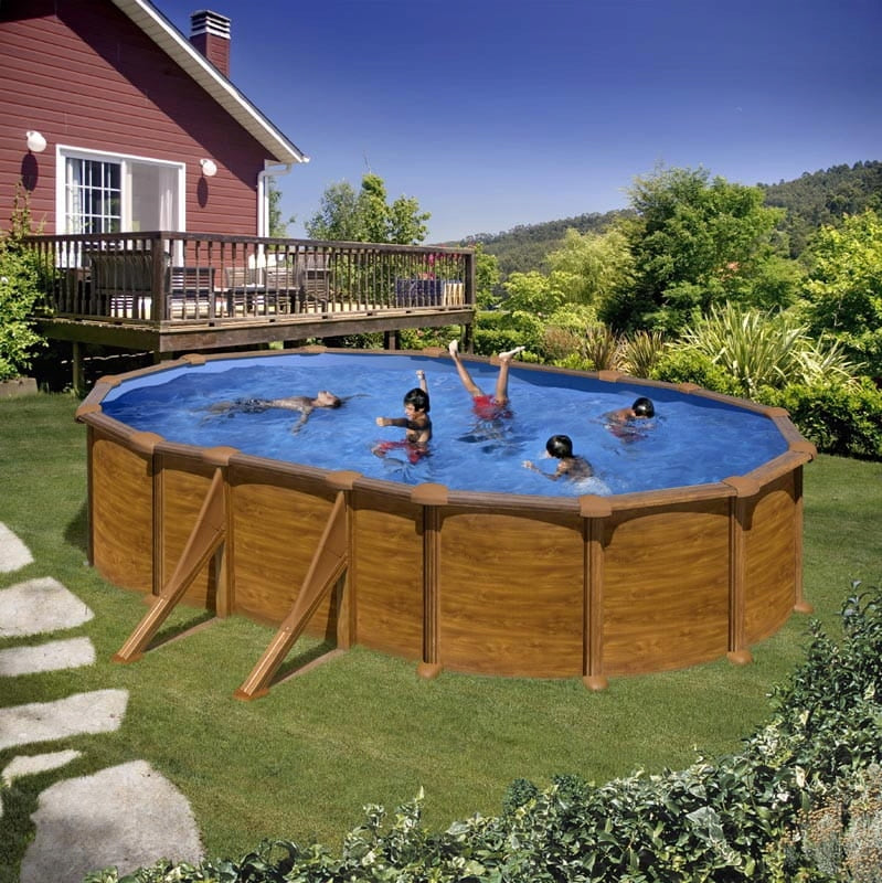 Garden pool steel Mauritius 610x375x132cm GRE