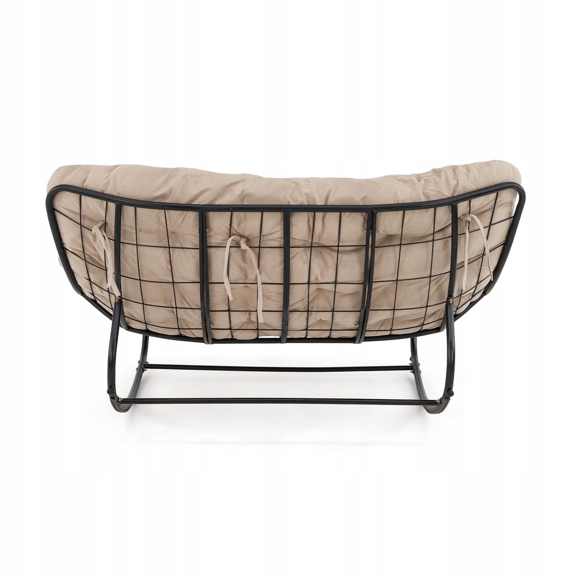 Garden rocking sofa black cushions beige #208 Manufacturer EMWOmeble