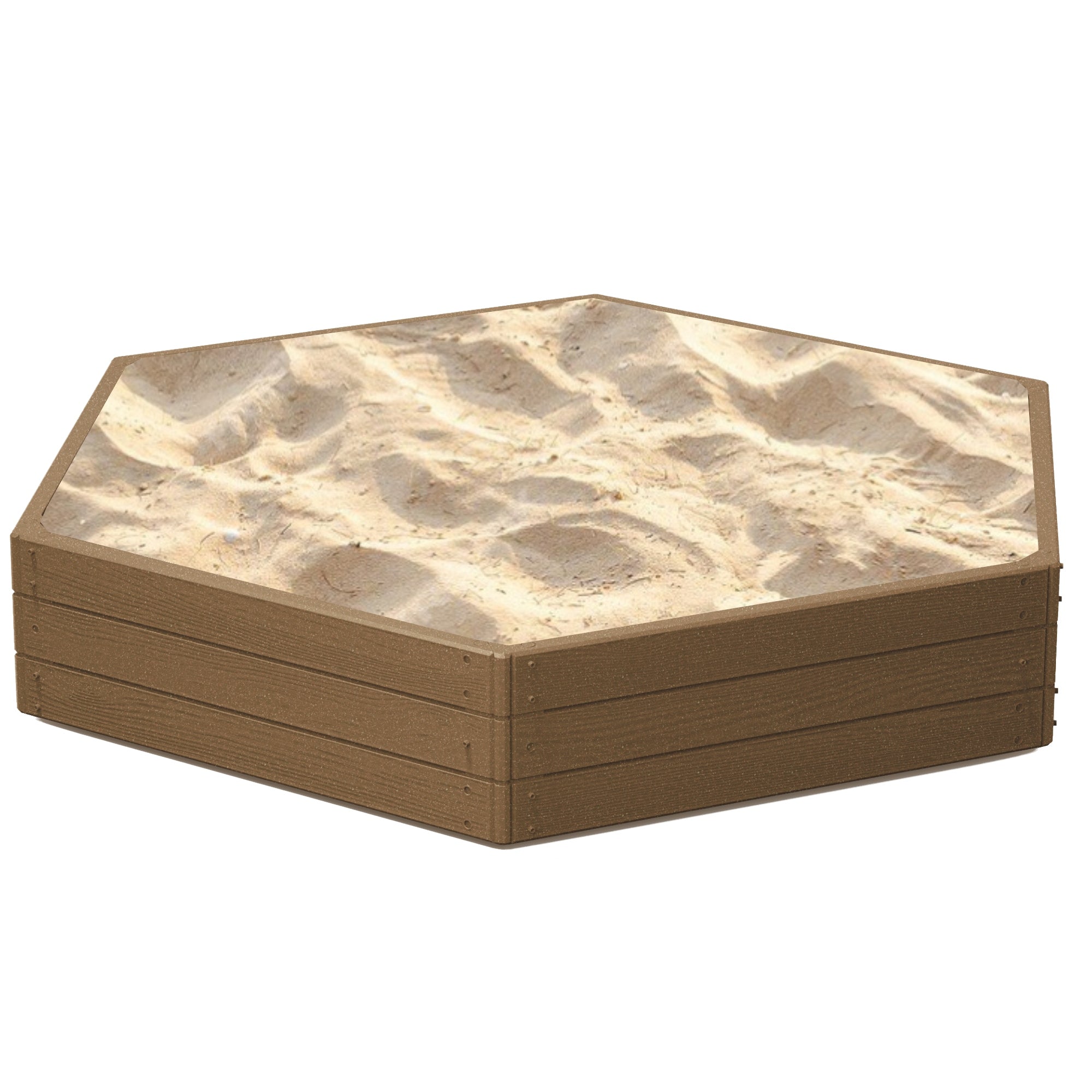 Garden sandbox imitation wood 148x129x25 cm light brown