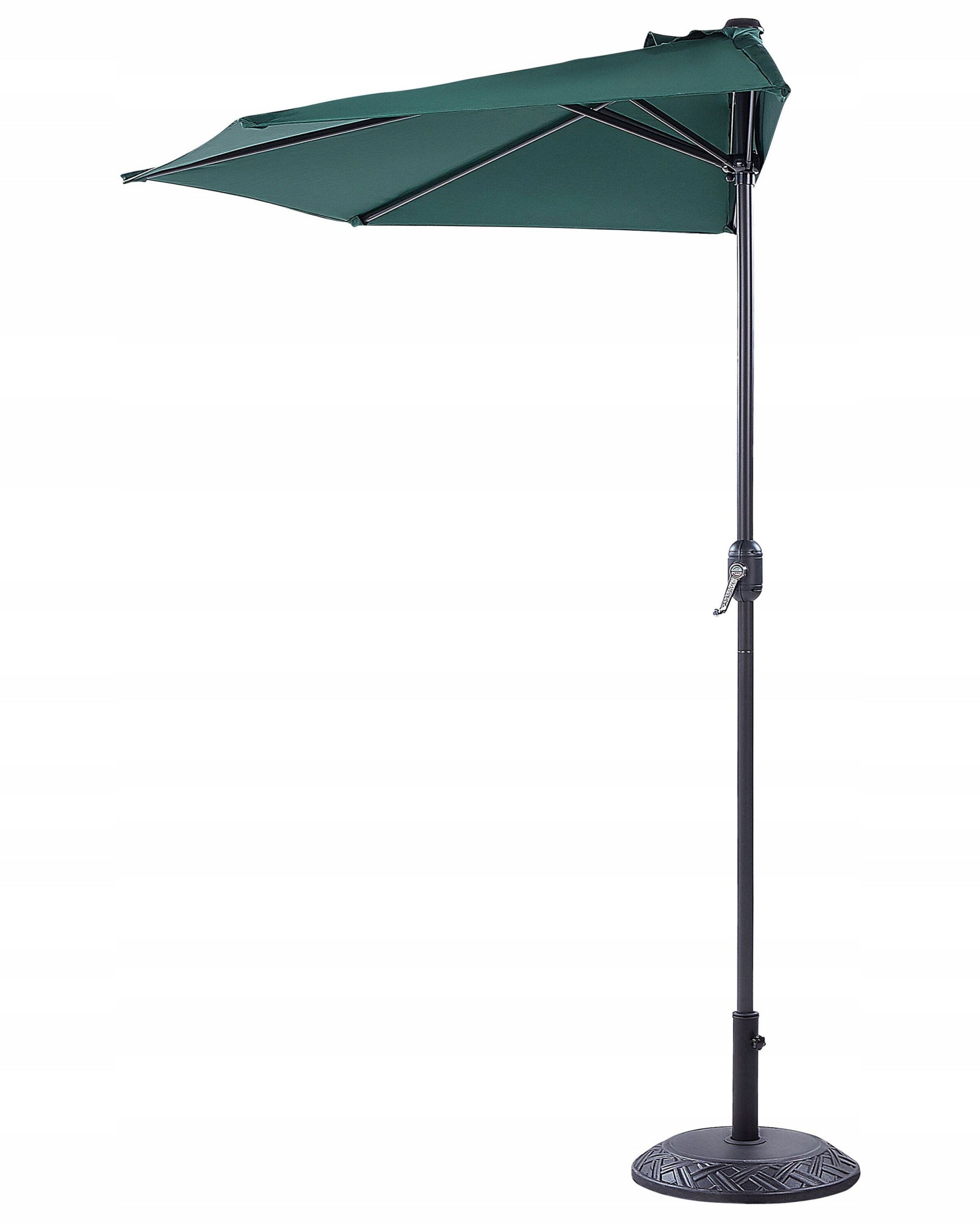 Garden semicircular umbrella 270 cm green Manufacturer Beliani