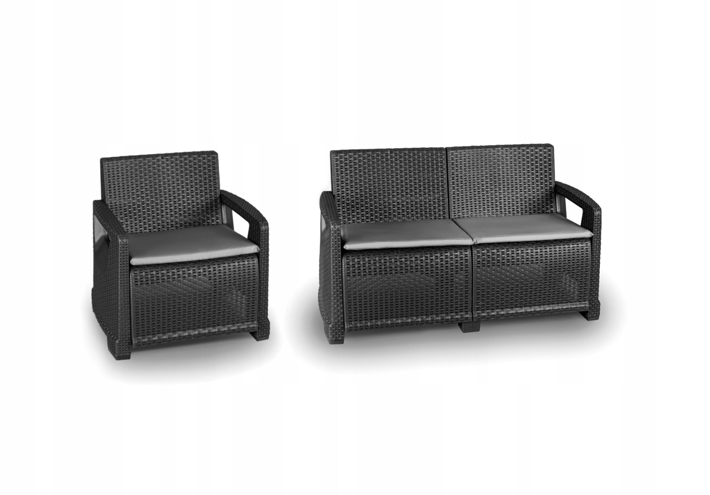 Garden set Nicco table + 4 armchairs Main material synthetic rattan