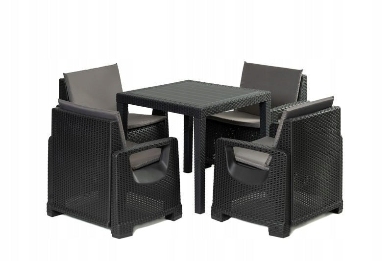Garden set Nicco table + 4 armchairs Product weight with unit packaging 50 kg
