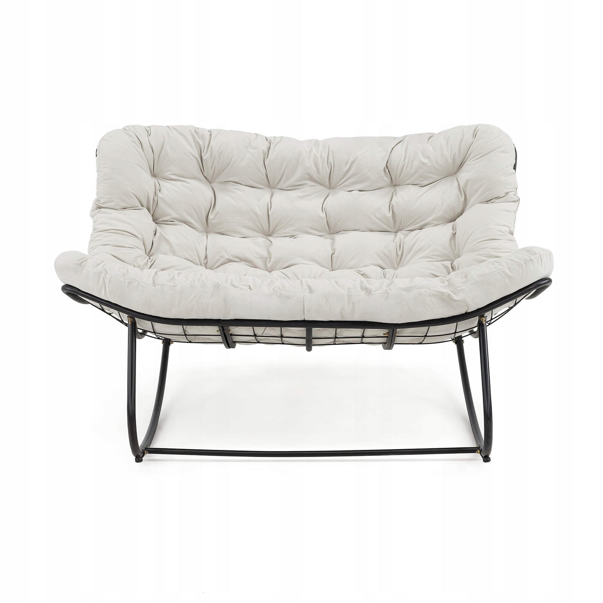 Garden sofa, 2 seater armchair, rocking chair, pillows light beige #210 Manufacturer EMWOmeble