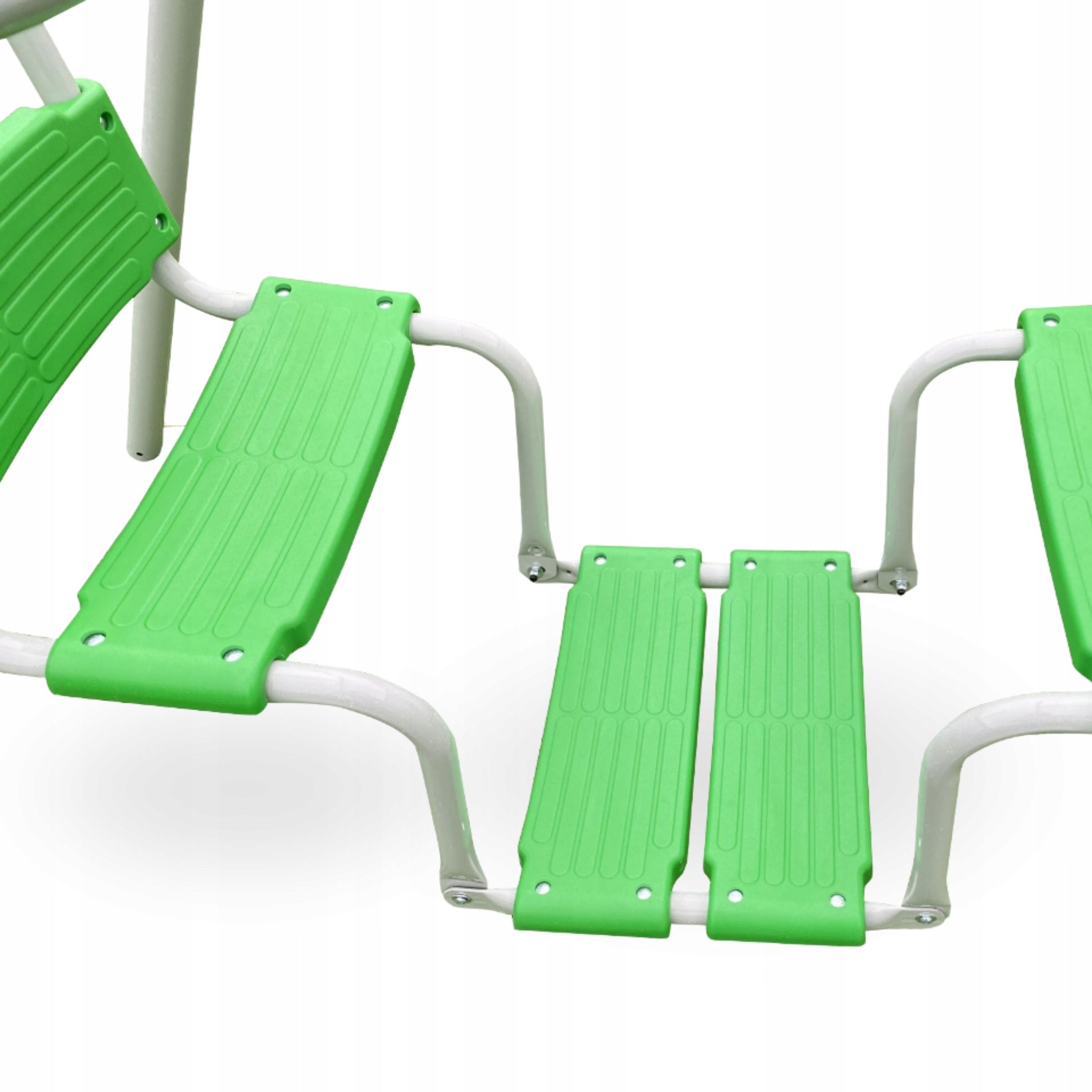 Garden square toys XXL 6 person set of swings for children green Included 2 single swings double swing single swing bench ropes pipes