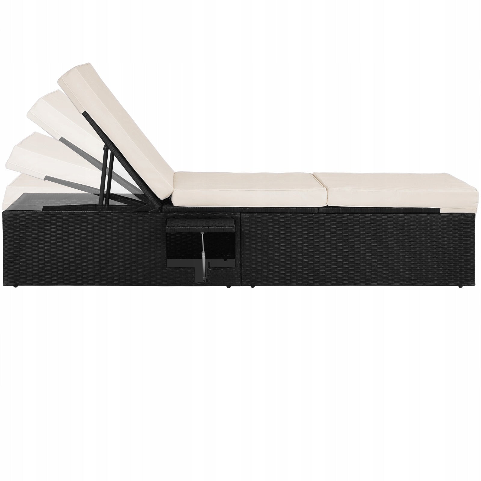 Garden sun lounger couch bed garden furniture rattan 200x58cm pillows Brand Casaria