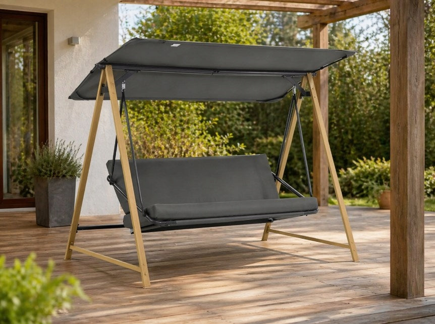 Garden swing ALASKA 3 seater folding with visor max 260kg Manufacturer code 5905996962378