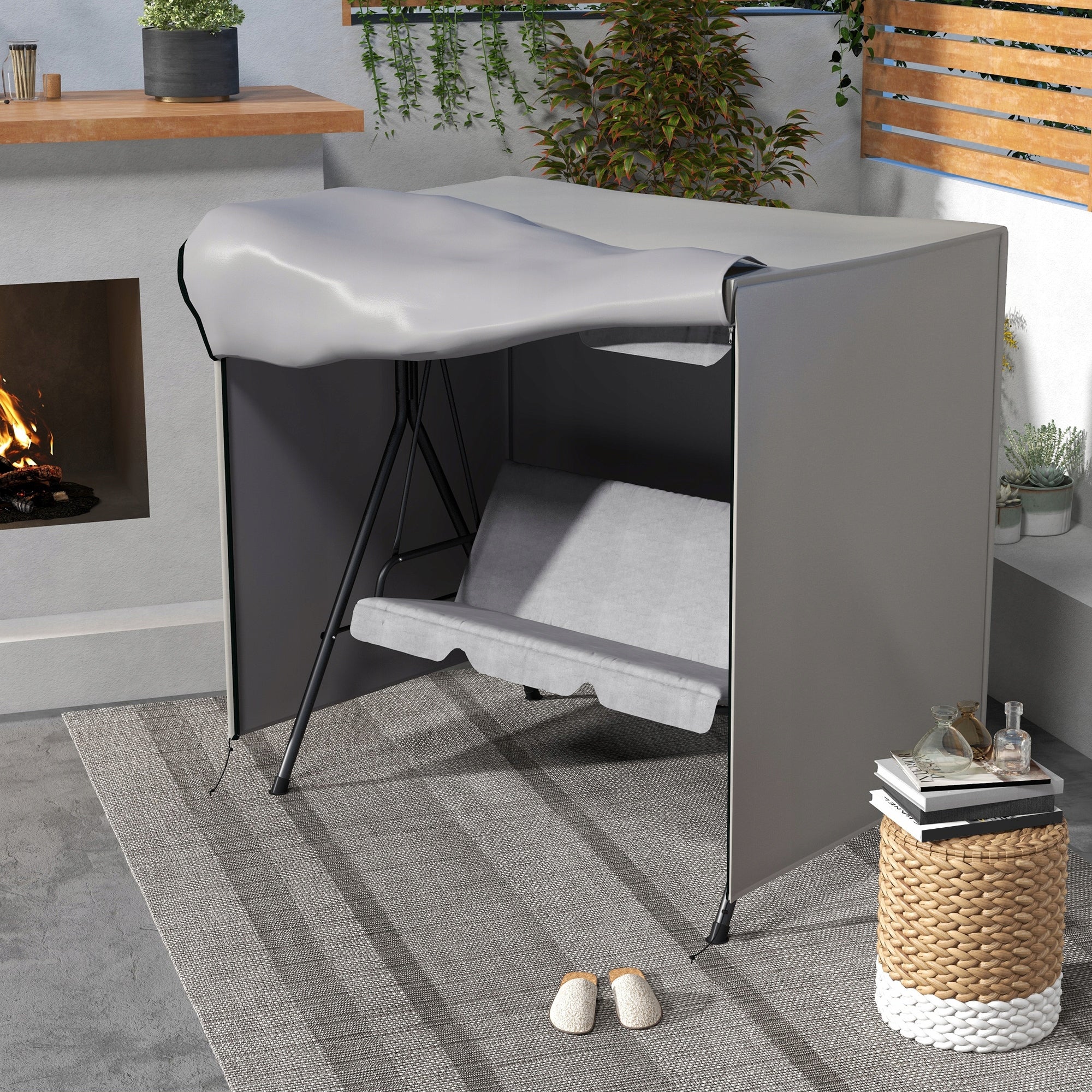 Garden swing cover - protection from rain and sun Length 177 cm