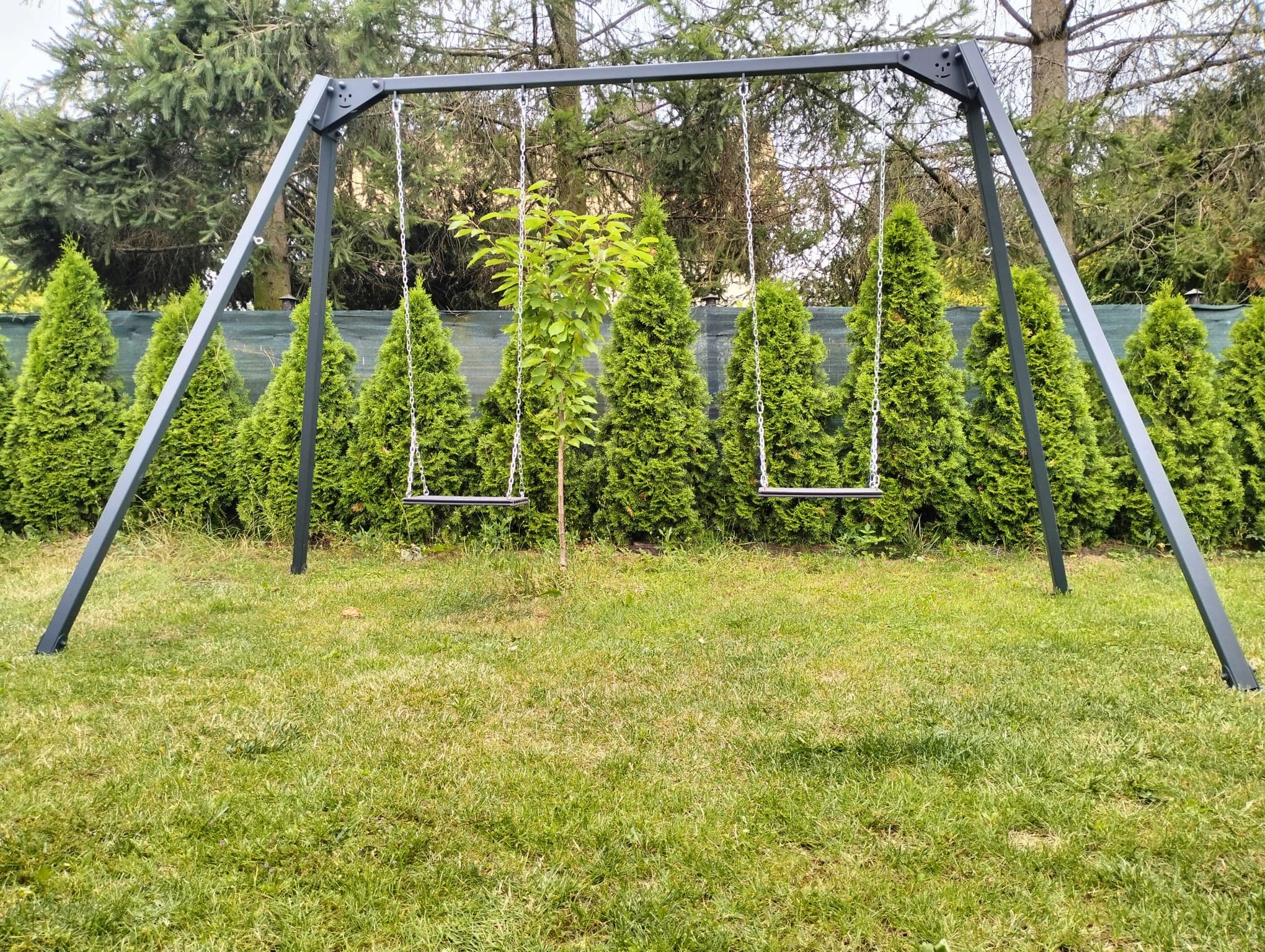 Garden swing double metal frame WITHOUT CONNECTIONS playground Manufacturer no brand