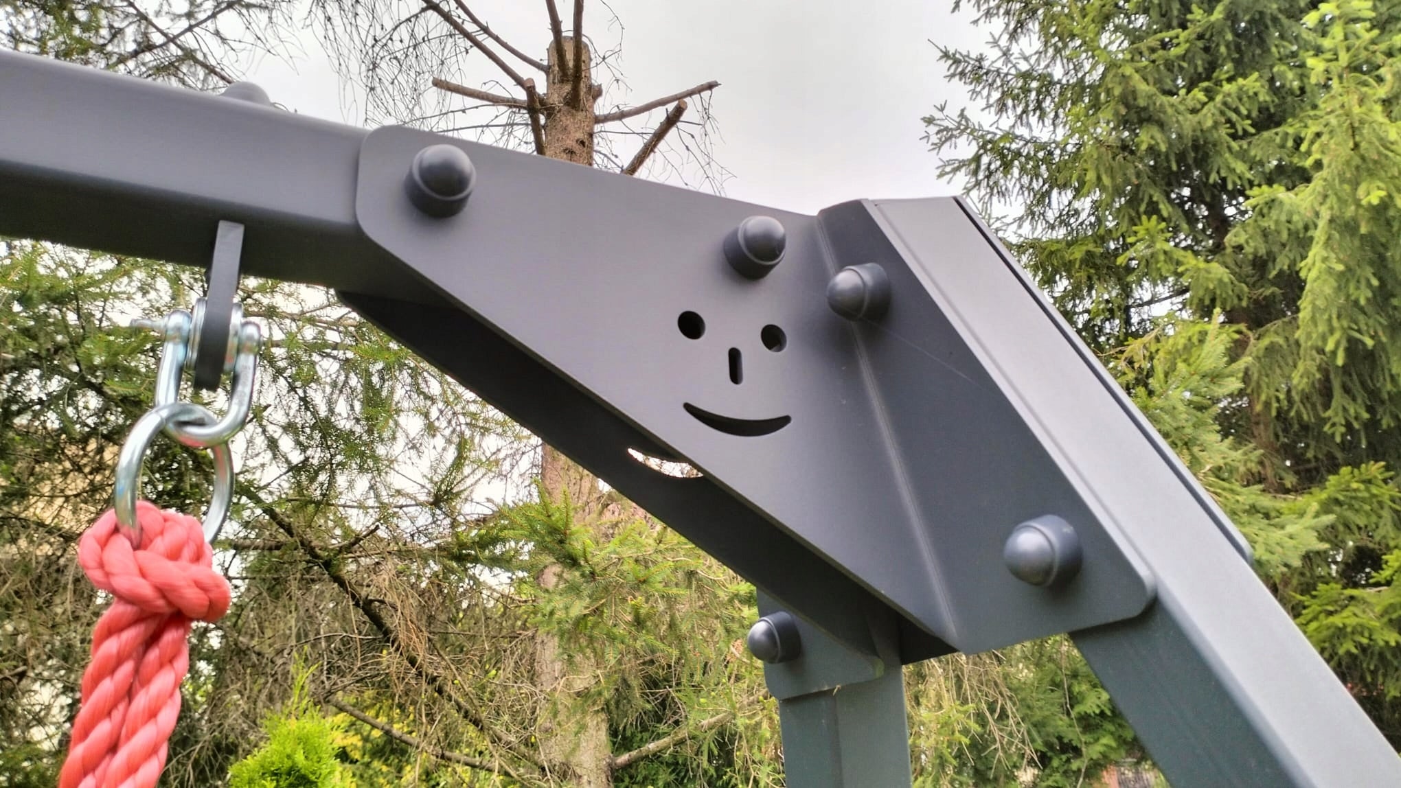 Garden swing double metal frame WITHOUT CONNECTIONS playground Seat length 245 cm