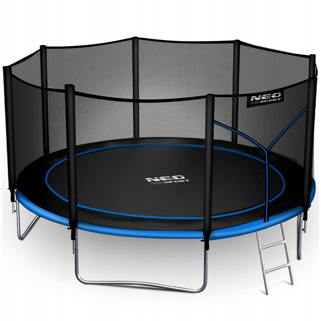 Garden trampoline 13ft/404cm with outdoor net and ladder Neo-Sport Packaging status original